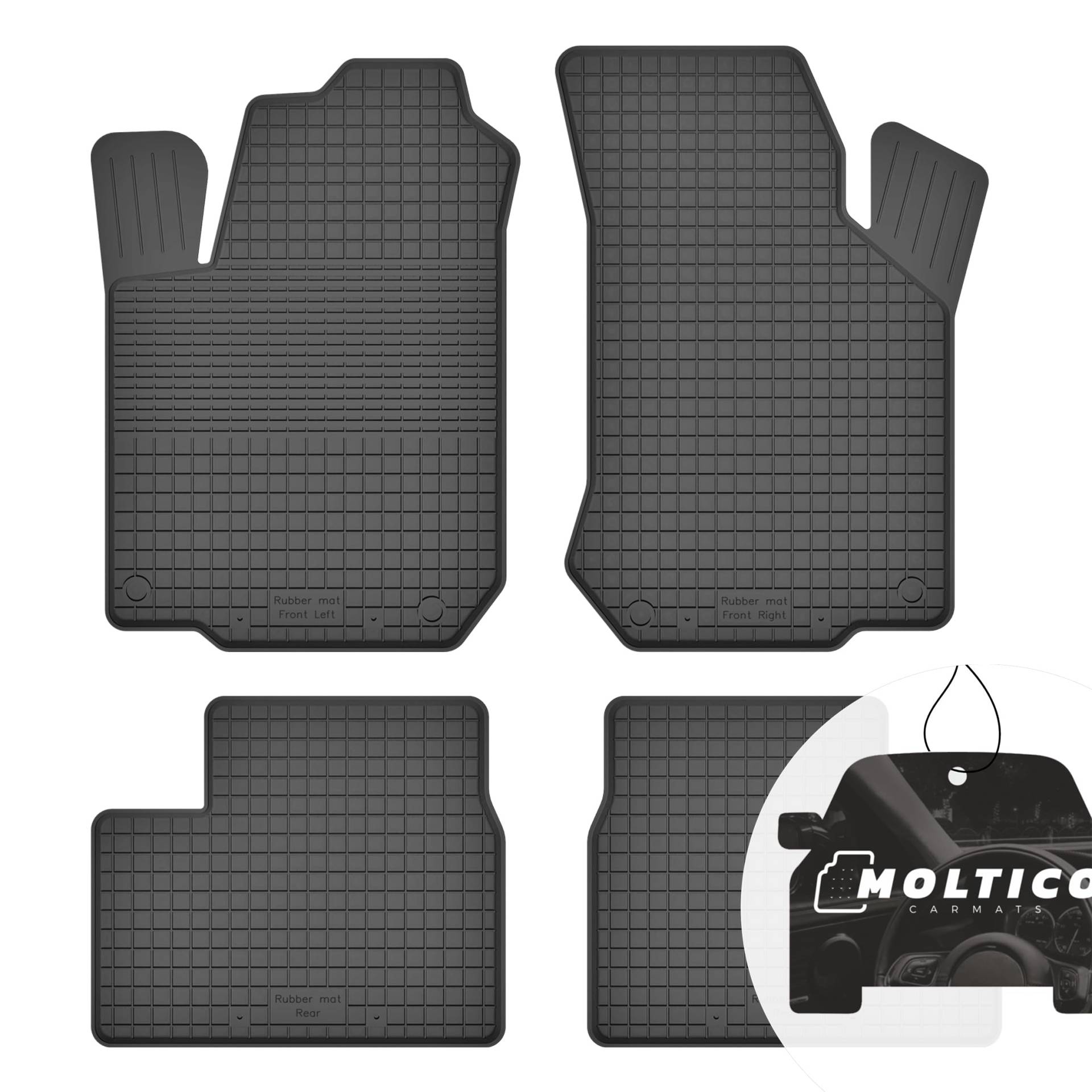moto-MOLTICO Gummimatten Auto, 4-teiliges Set, Allwetter Gummi Fußmatten mit Rand, Antirutsch & Wasserfest Autoteppiche - passend für Opel Corsa C 2000-2006 moto-MOLTICO Gummimatten Auto, 4-teiliges Set, Allwetter Gummi Fußmatten mit Rand, Antirutsch & Wasserfest Autoteppiche - passend für Opel Corsa C 2000-2006 von moto-MOLTICO