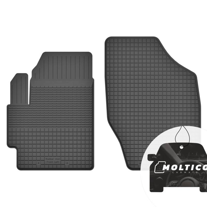 Vorne Gummimatten mit Rand Auto Fußmatten Gummi Automatten Passgenau 2-teilig Set - passend für Suzuki Liana 2001-2007 von moto-MOLTICO