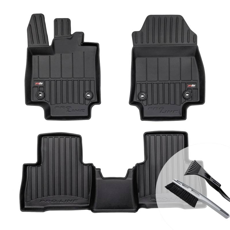 moto-MOLTICO 3D Gummimatten Auto, 4-teiliges Set, Allwetter Gummi Fußmatten, Antirutsch & Wasserfest Autoteppiche - passend für Lexus NX II ab 2021 von moto-MOLTICO