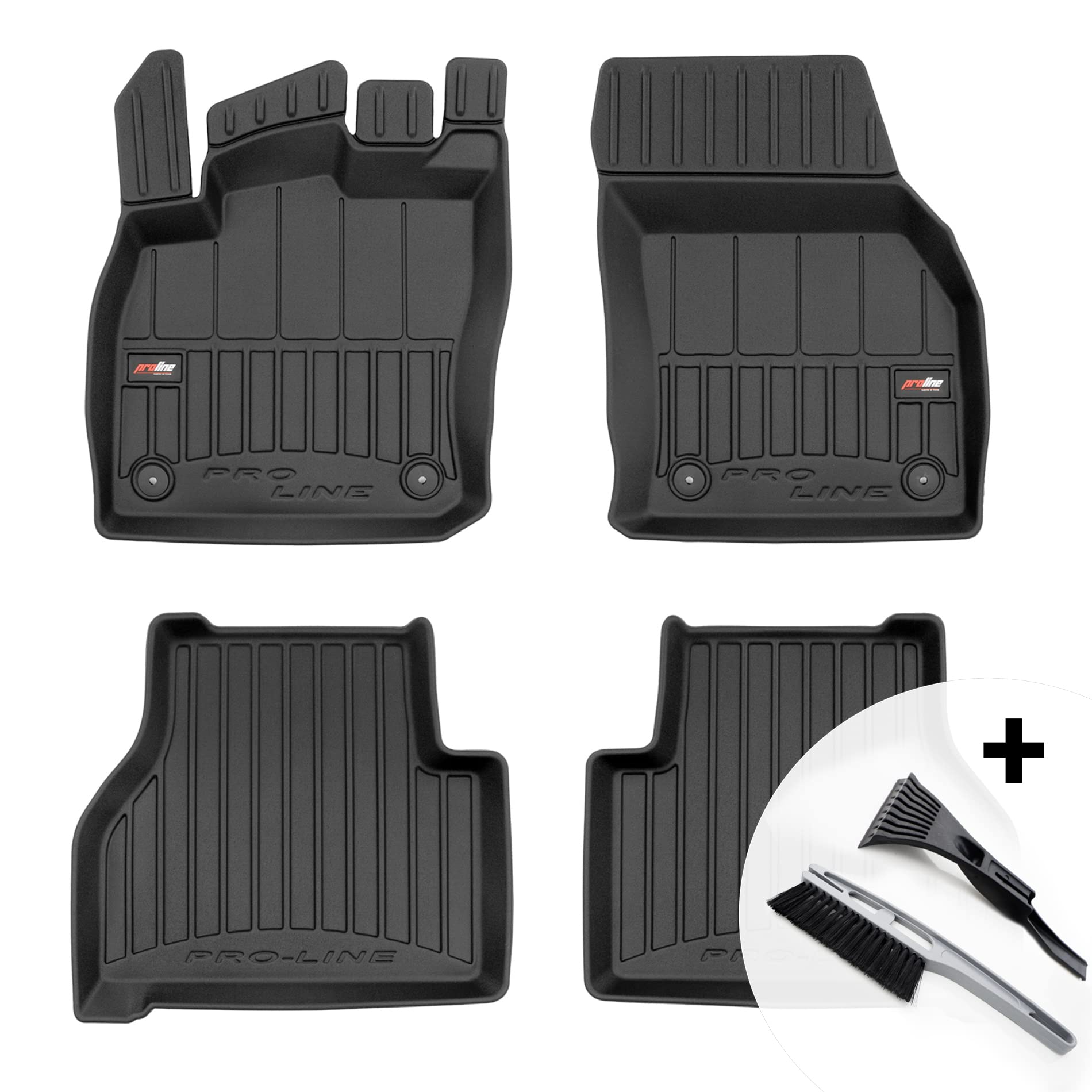 moto-MOLTICO 3D Gummimatten Auto, 4-teiliges Set, Allwetter Gummi Fußmatten, Antirutsch & Wasserfest Autoteppiche - passend für VW Caddy IV (5 Sitze) ab 2020, Ford Tourneo Connect III ab 2022 moto-MOLTICO 3D Gummimatten Auto, 4-teiliges Set, Allwetter Gummi Fußmatten, Antirutsch & Wasserfest Autoteppiche - passend für VW Caddy IV (5 Sitze) ab 2020, Ford Tourneo Connect III ab 2022 von moto-MOLTICO