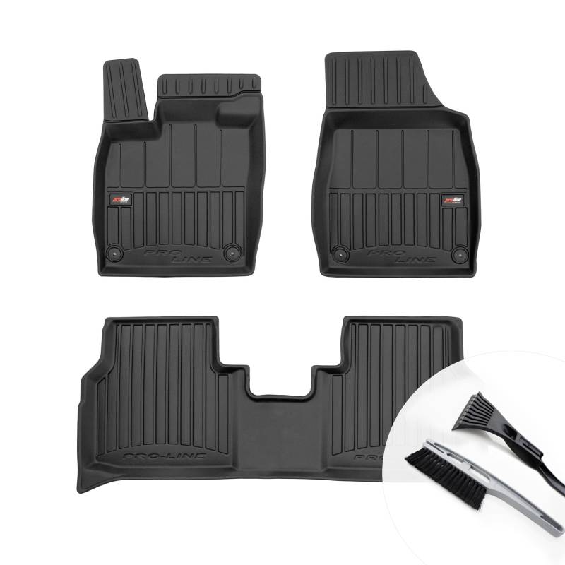moto-MOLTICO 3D Gummimatten Auto, 4-teiliges Set, Allwetter Gummi Fußmatten, Antirutsch & Wasserfest Autoteppiche - passend für Volkswagen ID.7 ab 2023 von moto-MOLTICO