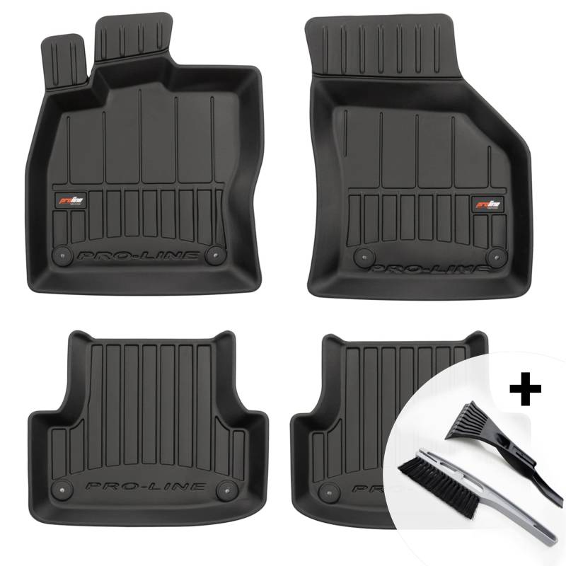 moto-MOLTICO 3D Gummimatten Auto, 4-teiliges Set, Allwetter Gummi Fußmatten, Antirutsch & Wasserfest Autoteppiche - passend für Audi A3 8V 2012-2020 von moto-MOLTICO