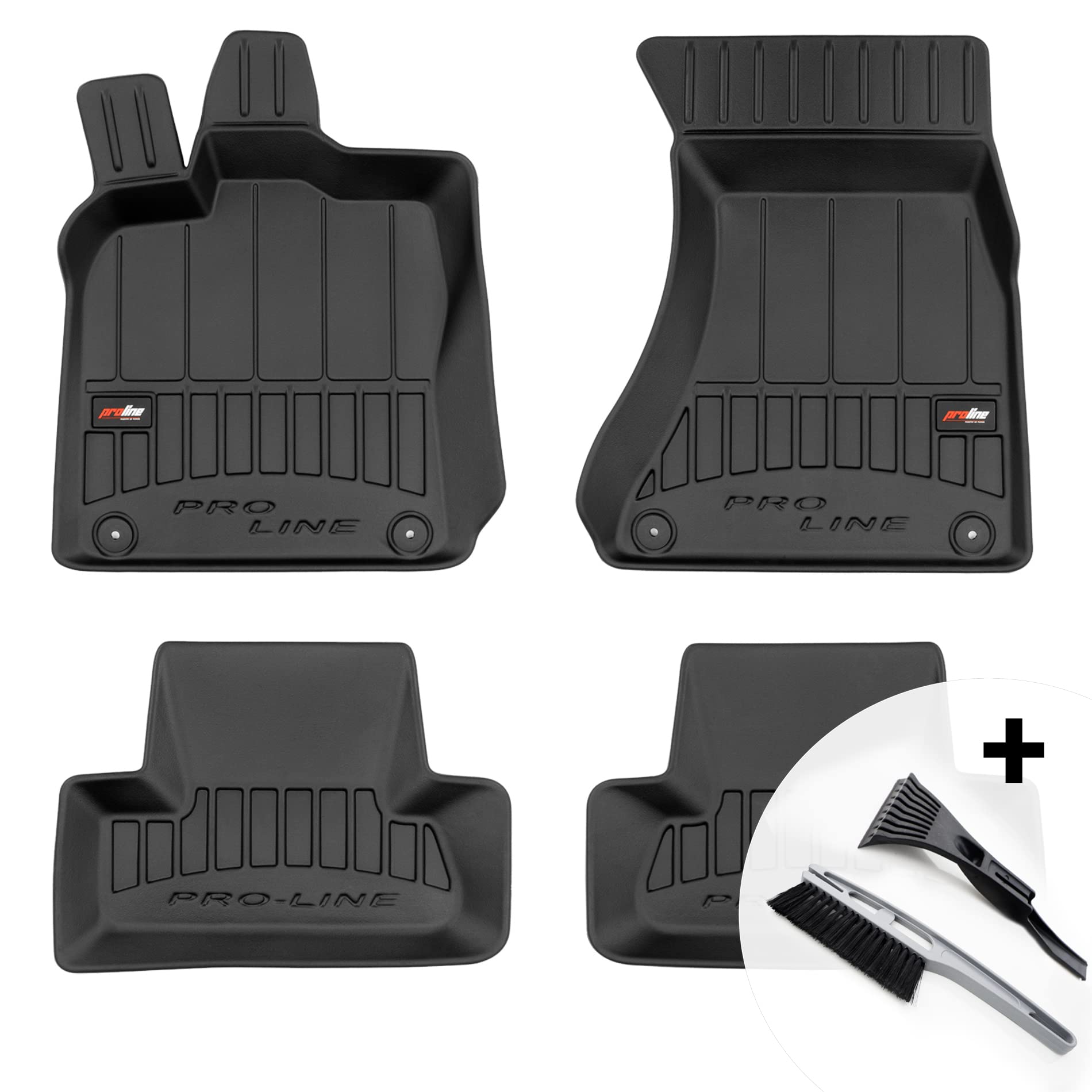 moto-MOLTICO 3D Gummimatten Auto Fußmatten Gummi Automatten 4-teilig Set - passend für Audi Q5 I SQ5 2008-2017 von moto-MOLTICO