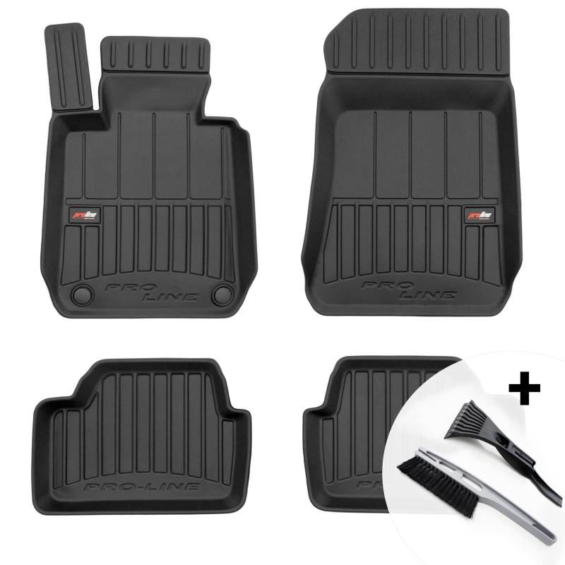 moto-MOLTICO 3D Gummimatten Auto, 4-teiliges Set, Allwetter Gummi Fußmatten, Antirutsch & Wasserfest Autoteppiche - passend für BMW 1er E81 E87 2004-2011 von moto-MOLTICO
