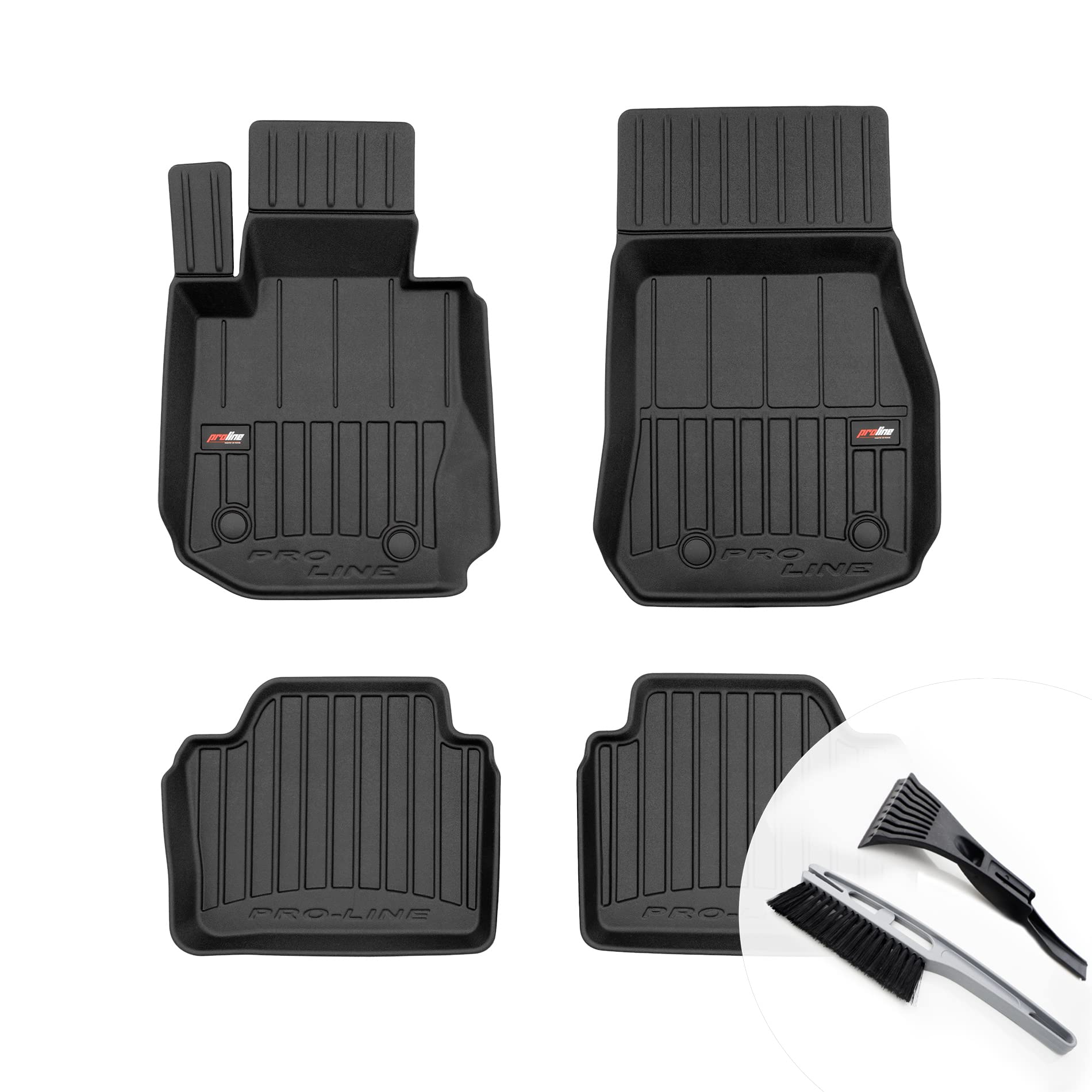 moto-MOLTICO 3D Gummimatten Auto Fußmatten Gummi Automatten 4-teilig Set - passend für BMW 4er F36 2013-2017 von moto-MOLTICO