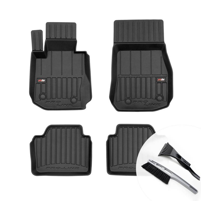 moto-MOLTICO 3D Gummimatten Auto, 4-teiliges Set, Allwetter Gummi Fußmatten, Antirutsch & Wasserfest Autoteppiche - passend für BMW 4er F36 2013-2017 von moto-MOLTICO