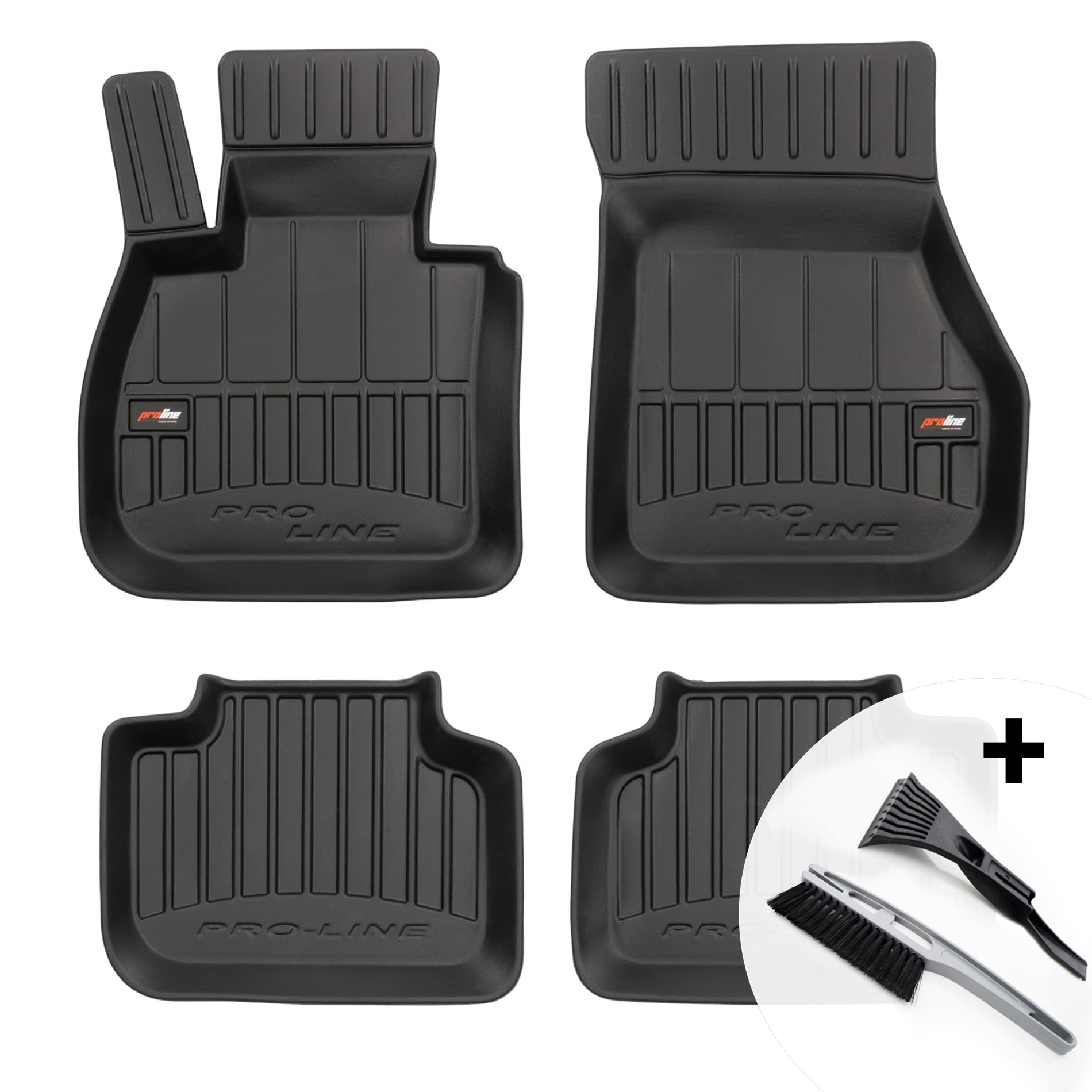 moto-MOLTICO 3D Gummimatten Auto Fußmatten Gummi Automatten 4-teilig Set - passend für BMW X1 II X2 F48 F39 ab 2015 von moto-MOLTICO