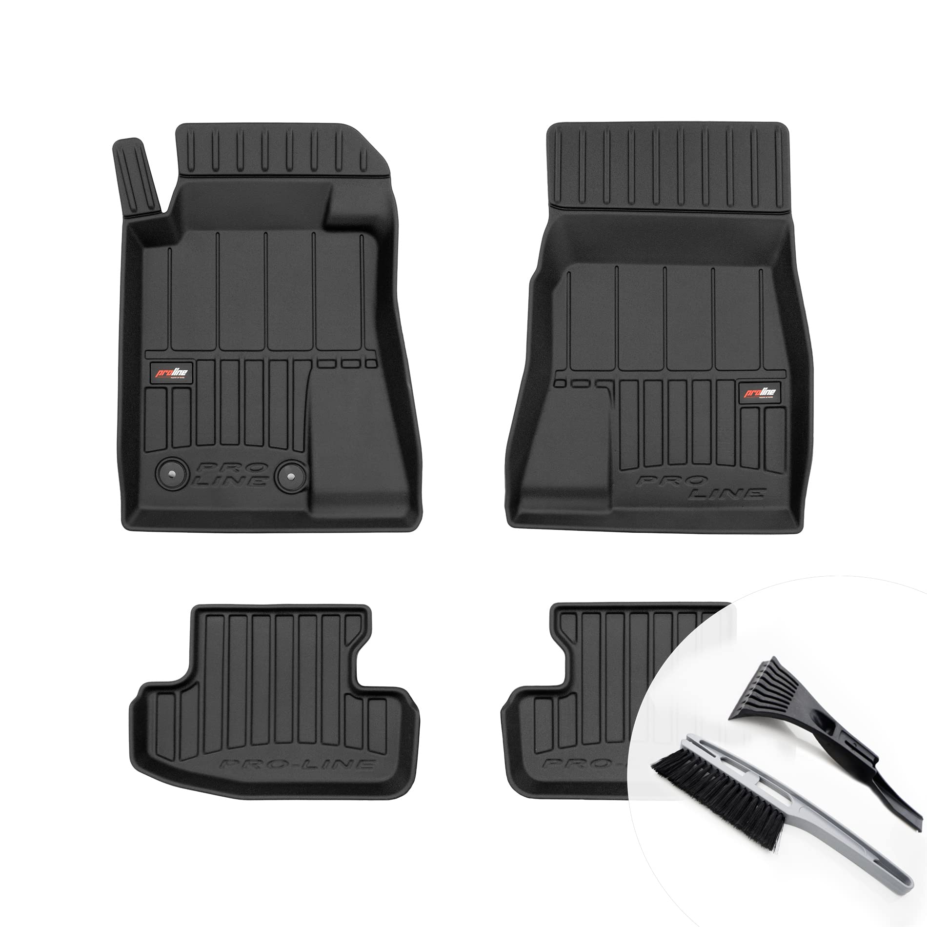 moto-MOLTICO 3D Gummimatten Auto, 4-teiliges Set, Allwetter Gummi Fußmatten, Antirutsch & Wasserfest Autoteppiche - passend für Ford Mustang VI Coupe 2014-2023 moto-MOLTICO 3D Gummimatten Auto, 4-teiliges Set, Allwetter Gummi Fußmatten, Antirutsch & Wasserfest Autoteppiche - passend für Ford Mustang VI Coupe 2014-2023 von moto-MOLTICO