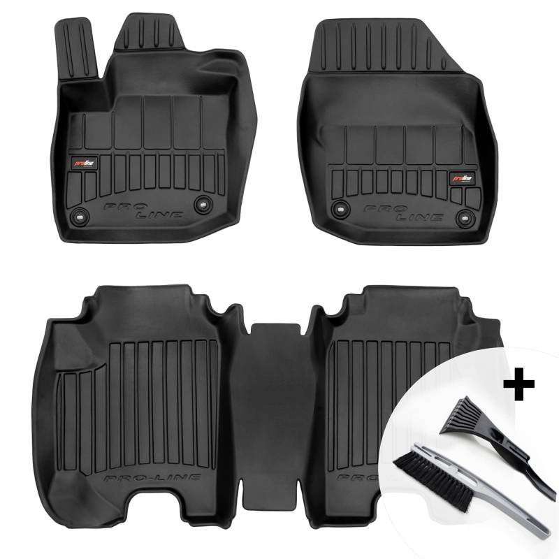 moto-MOLTICO 3D Gummimatten Auto, 4-teiliges Set, Allwetter Gummi Fußmatten, Antirutsch & Wasserfest Autoteppiche - passend für Honda Civic IX 2011-2016 von moto-MOLTICO