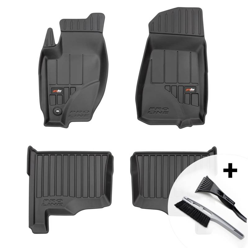 moto-MOLTICO 3D Gummimatten Auto, 4-teiliges Set, Allwetter Gummi Fußmatten, Antirutsch & Wasserfest Autoteppiche - passend für Jeep Grand Cherokee III 2004-2010 von moto-MOLTICO