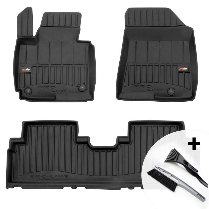 moto-MOLTICO 3D Gummimatten Auto, 4-teiliges Set, Allwetter Gummi Fußmatten, Antirutsch & Wasserfest Autoteppiche - passend für Kia Carens IV 2013-2019 von moto-MOLTICO