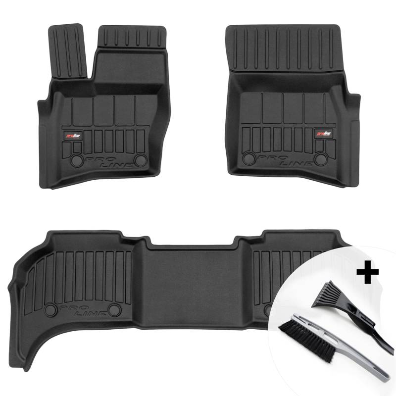 moto-MOLTICO 3D Gummimatten Auto, 4-teiliges Set, Allwetter Gummi Fußmatten, Antirutsch & Wasserfest Autoteppiche - passend für Land Rover Defender II L663 ab 2020 von moto-MOLTICO