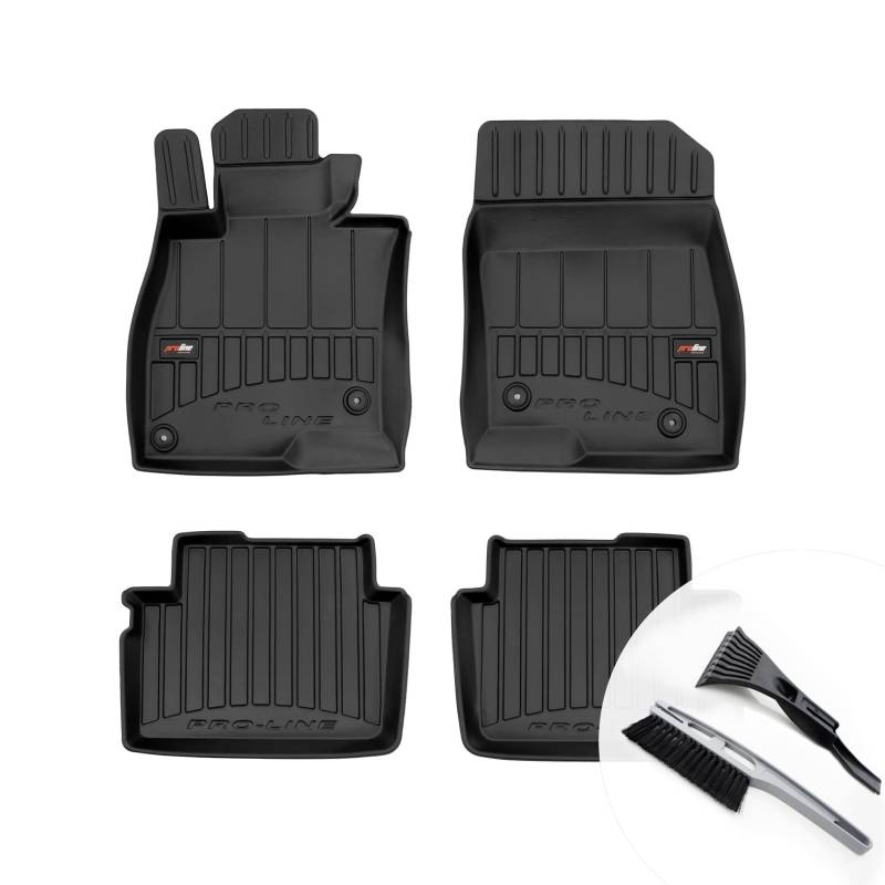 moto-MOLTICO 3D Gummimatten Auto, 4-teiliges Set, Allwetter Gummi Fußmatten, Antirutsch & Wasserfest Autoteppiche - passend für Mazda 6 III Kombi 2013-2018 von moto-MOLTICO