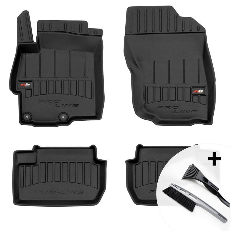 moto-MOLTICO 3D Gummimatten Auto Fußmatten Gummi Automatten 4-teilig Set - passend für Mitsubishi Lancer VIII 2007-2017 von moto-MOLTICO