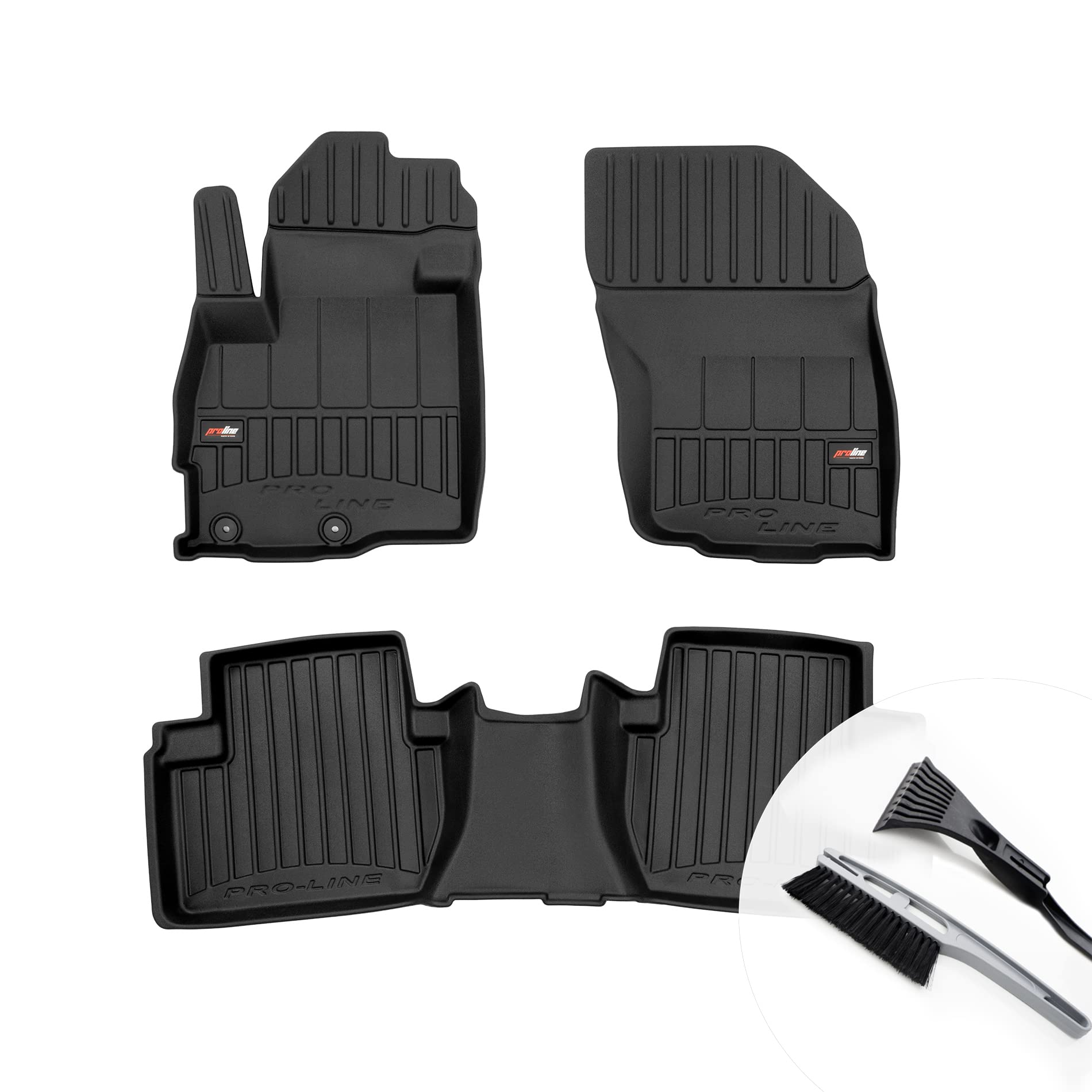 moto-MOLTICO 3D Gummimatten Auto Fußmatten Gummi Automatten 4-teilig Set - passend für Mitsubishi Outlander II 2006-2012 von moto-MOLTICO