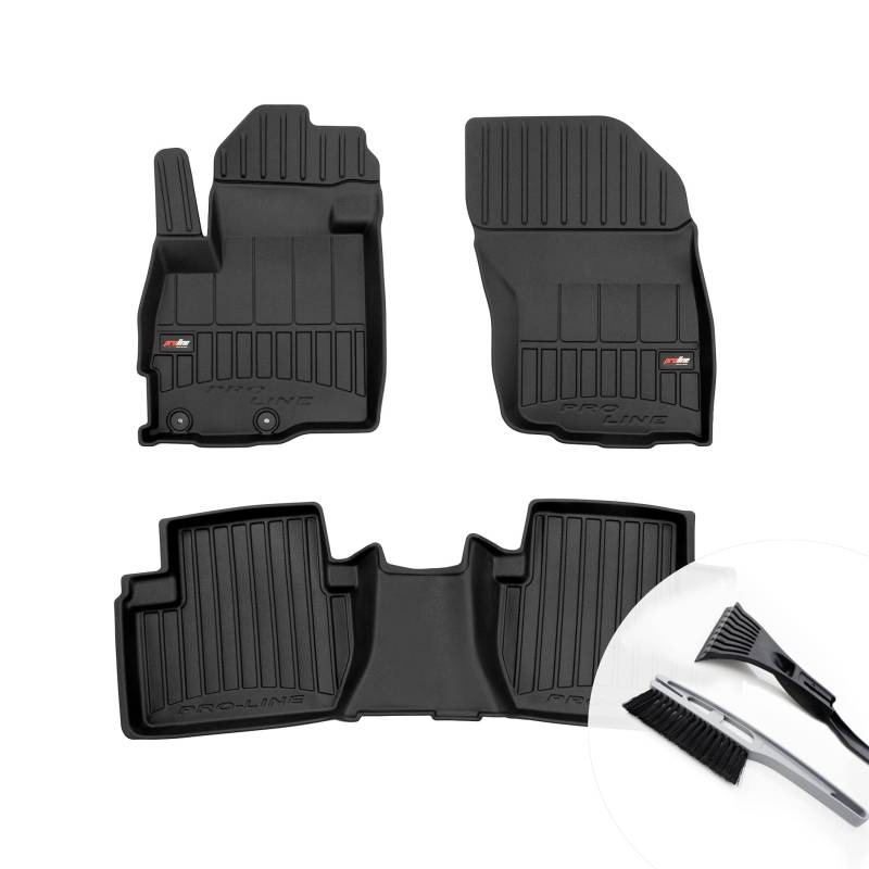 moto-MOLTICO 3D Gummimatten Auto, 4-teiliges Set, Allwetter Gummi Fußmatten, Antirutsch & Wasserfest Autoteppiche - passend für Mitsubishi Outlander II 2006-2012 von moto-MOLTICO