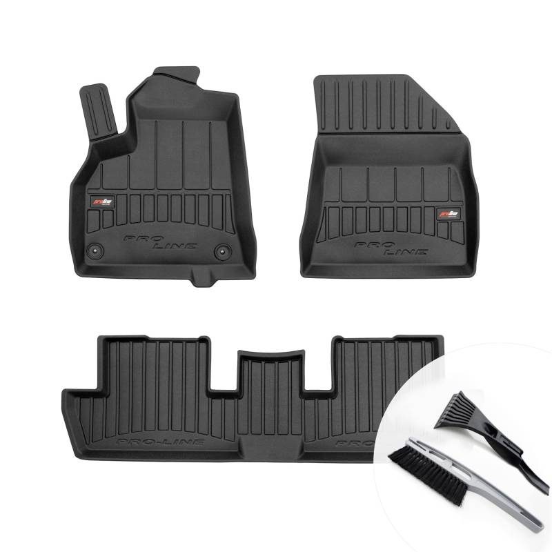 moto-MOLTICO 3D Gummimatten Auto, 4-teiliges Set, Allwetter Gummi Fußmatten, Antirutsch & Wasserfest Autoteppiche - passend für Peugeot 3008 I 2009-2016 von moto-MOLTICO