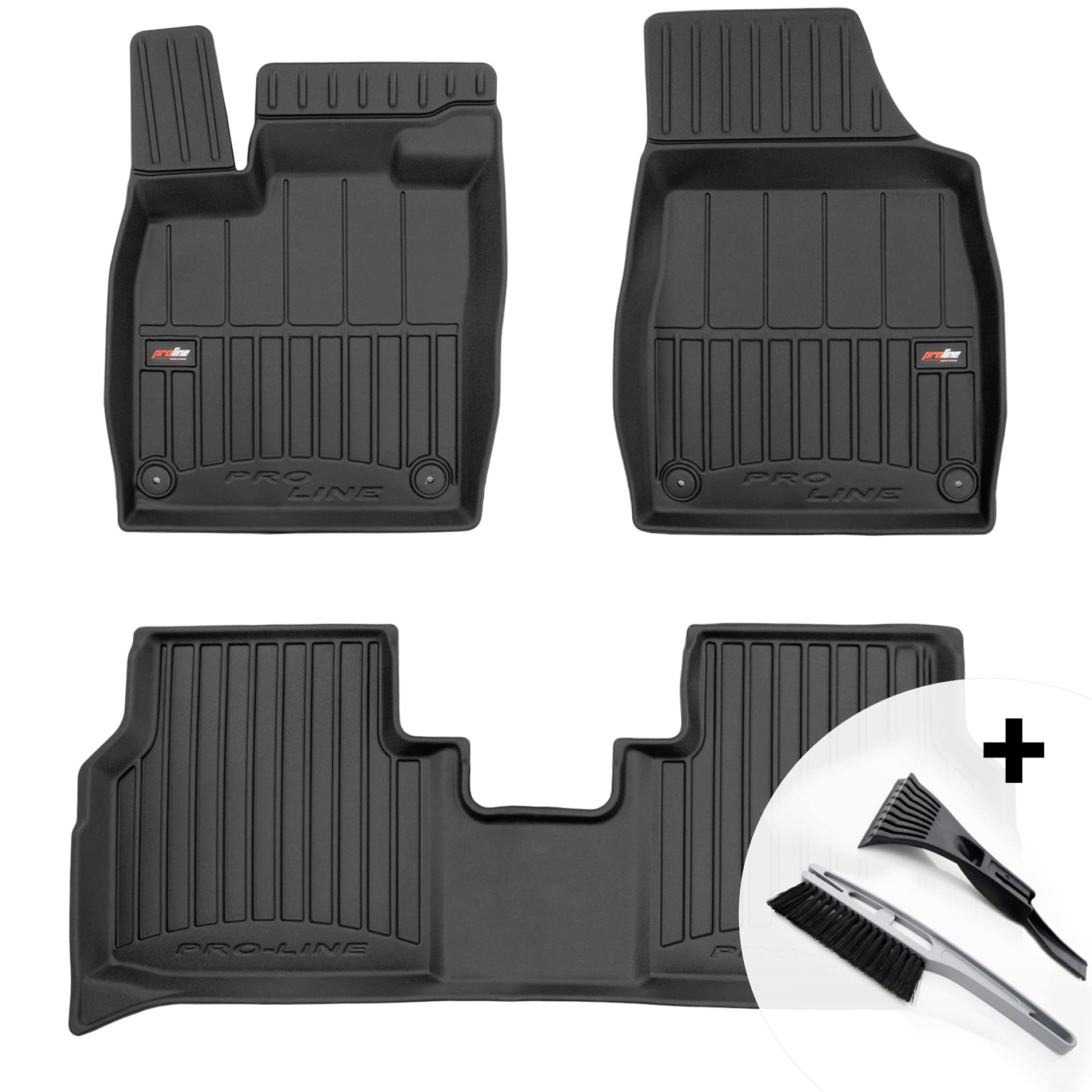 moto-MOLTICO 3D Gummimatten Auto Fußmatten Gummi Automatten 4-teilig Set - passend für Skoda Enyaq IV VW ID.4 ab 2020 von moto-MOLTICO