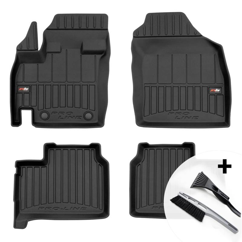 moto-MOLTICO 3D Gummimatten Auto, 4-teiliges Set, Allwetter Gummi Fußmatten, Antirutsch & Wasserfest Autoteppiche - passend für Suzuki Ignis III ab 2016 von moto-MOLTICO