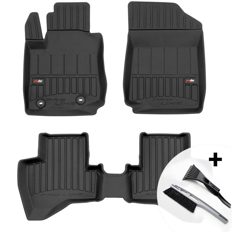 moto-MOLTICO 3D Gummimatten Auto, 4-teiliges Set, Allwetter Gummi Fußmatten, Antirutsch & Wasserfest Autoteppiche - passend für Toyota Aygo II 2014-2021 von moto-MOLTICO