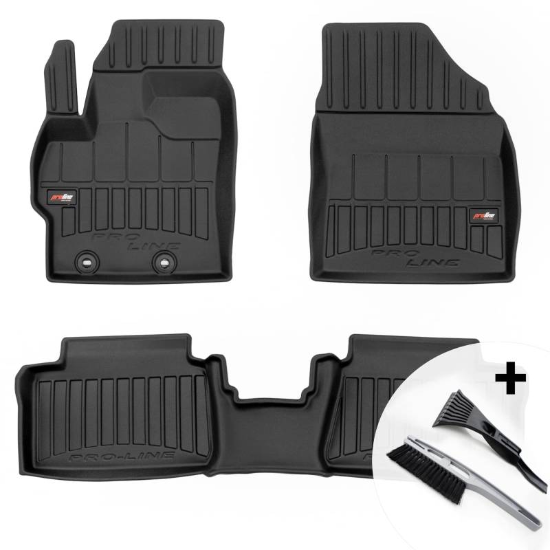 moto-MOLTICO 3D Gummimatten Auto, 3-teiliges Set, Allwetter Gummi Fußmatten, Antirutsch & Wasserfest Autoteppiche - passend für Toyota Yaris Cross, Yaris IV 2020- von moto-MOLTICO