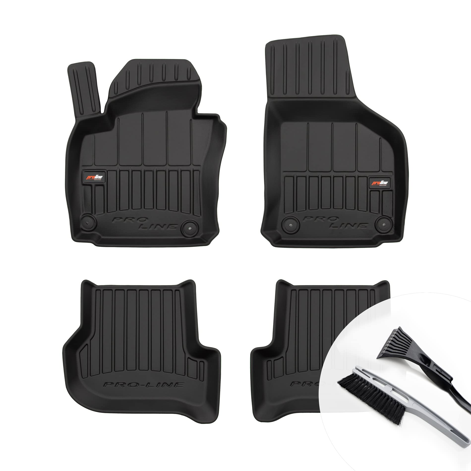 moto-MOLTICO 3D Gummimatten Auto, 4-teiliges Set, Allwetter Gummi Fußmatten, Antirutsch & Wasserfest Autoteppiche - passend für VW Golf VI Skoda Octavia II 2004-2013 moto-MOLTICO 3D Gummimatten Auto, 4-teiliges Set, Allwetter Gummi Fußmatten, Antirutsch & Wasserfest Autoteppiche - passend für VW Golf VI Skoda Octavia II 2004-2013 von moto-MOLTICO