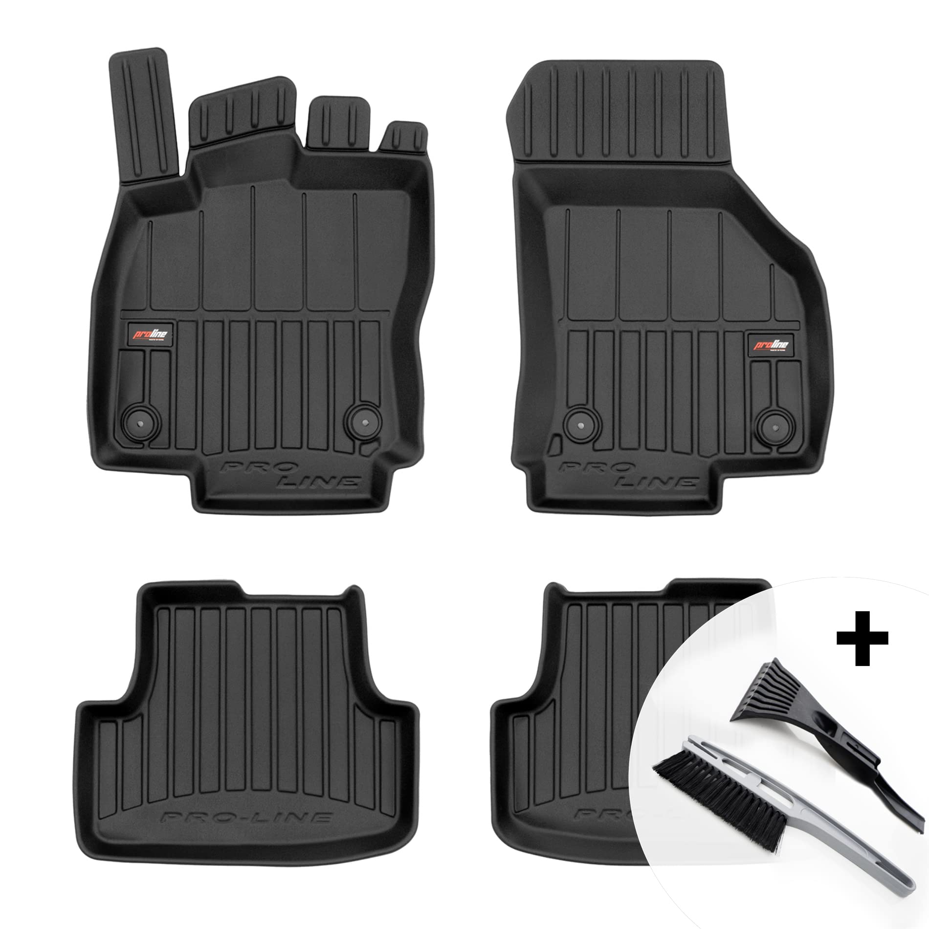 moto-MOLTICO 3D Gummimatten Auto, 4-teiliges Set, Allwetter Gummi Fußmatten, Antirutsch & Wasserfest Autoteppiche - passend für VW Golf VIII ab 2019 moto-MOLTICO 3D Gummimatten Auto, 4-teiliges Set, Allwetter Gummi Fußmatten, Antirutsch & Wasserfest Autoteppiche - passend für VW Golf VIII ab 2019 von moto-MOLTICO