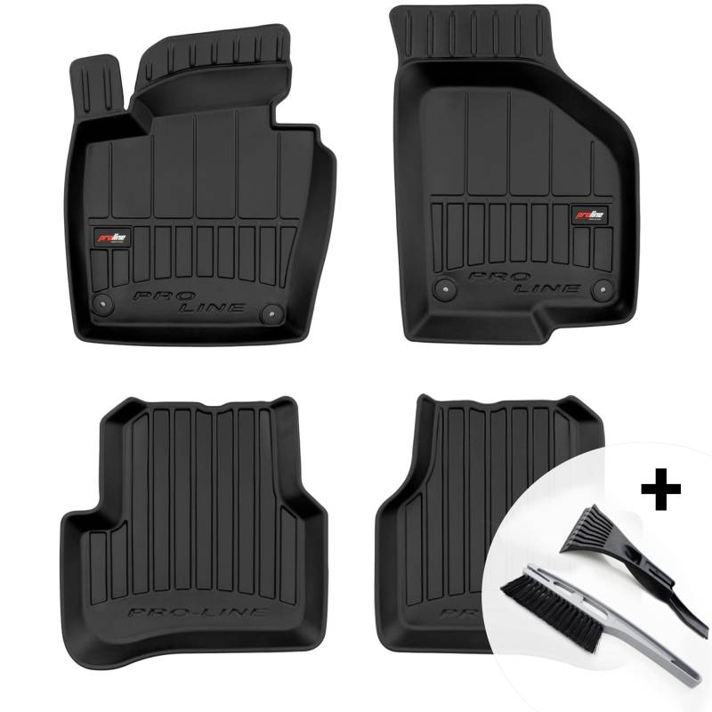 moto-MOLTICO 3D Gummimatten Auto, 4-teiliges Set, Allwetter Gummi Fußmatten, Antirutsch & Wasserfest Autoteppiche - passend für VW Passat B6 B7 CC 2005-2017 von moto-MOLTICO