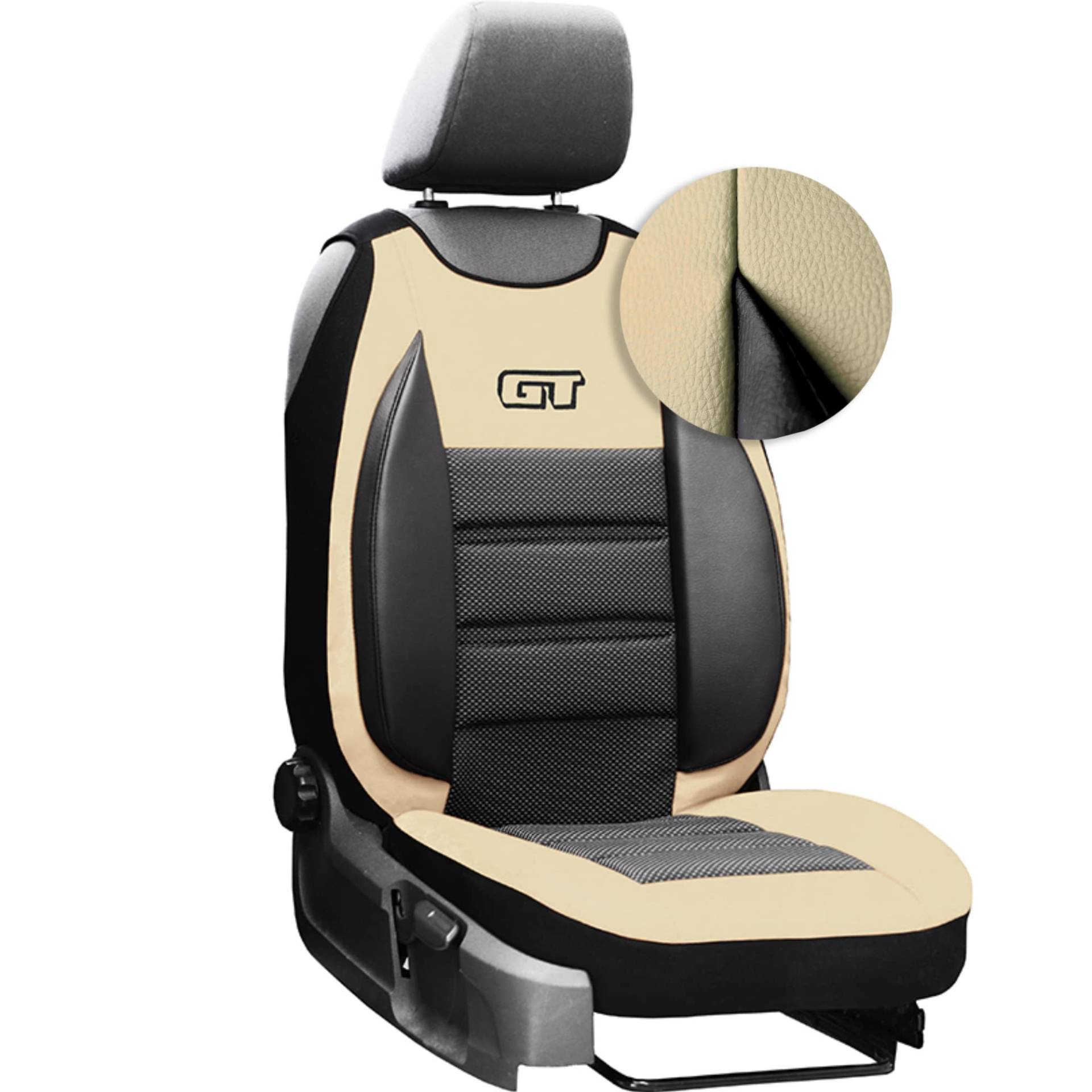 moto-MOLTICO Autositzbezüge – Autositzschoner Universalgröße - Sitzauflage Auto - Ökologisches Leder - Sitzbezug Auto Fahrersitz - Matte für Sitze im Auto - Schonbezug Autositz - Beige moto-MOLTICO Autositzbezüge – Autositzschoner Universalgröße - Sitzauflage Auto - Ökologisches Leder - Sitzbezug Auto Fahrersitz - Matte für Sitze im Auto - Schonbezug Autositz - Beige von moto-MOLTICO