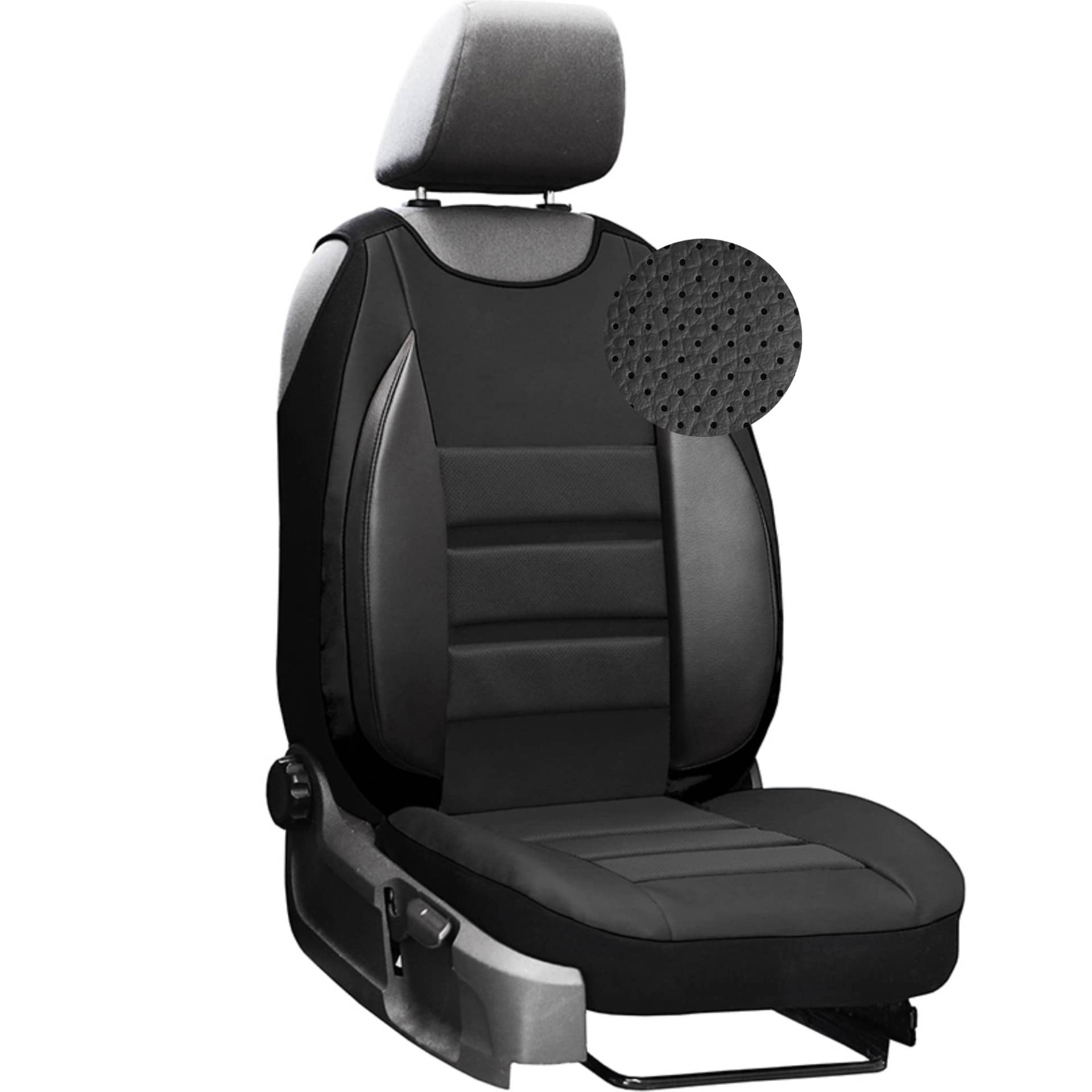 moto-MOLTICO Autositzbezüge – Autositzschoner Universalgröße - Sitzauflage Auto - Ökologisches Leder - Sitzbezug Auto Fahrersitz - Matte für Sitze im Auto - Schonbezug Autositz - Schwarz moto-MOLTICO Autositzbezüge – Autositzschoner Universalgröße - Sitzauflage Auto - Ökologisches Leder - Sitzbezug Auto Fahrersitz - Matte für Sitze im Auto - Schonbezug Autositz - Schwarz von moto-MOLTICO