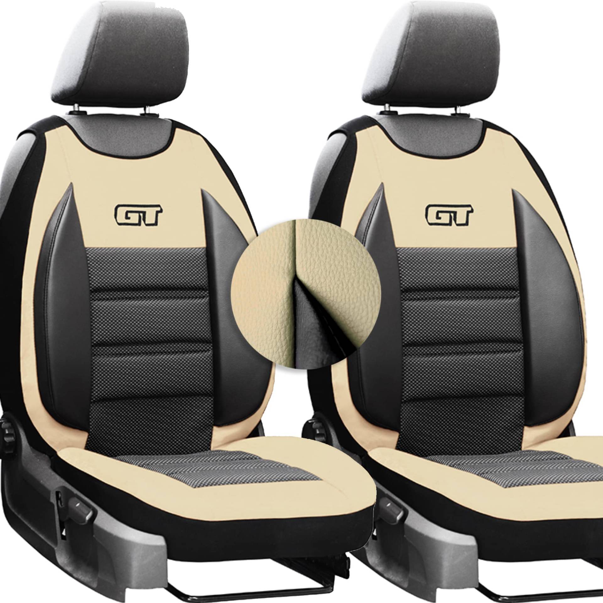 moto-MOLTICO Autositzbezüge – Autositzschoner Universalgröße - Sitzauflage Auto - Ökologisches Leder - Sitzbezug Auto Vordersitze - Matte für Sitze im Auto - Schonbezug Autositz Vorne - Beige moto-MOLTICO Autositzbezüge – Autositzschoner Universalgröße - Sitzauflage Auto - Ökologisches Leder - Sitzbezug Auto Vordersitze - Matte für Sitze im Auto - Schonbezug Autositz Vorne - Beige von moto-MOLTICO