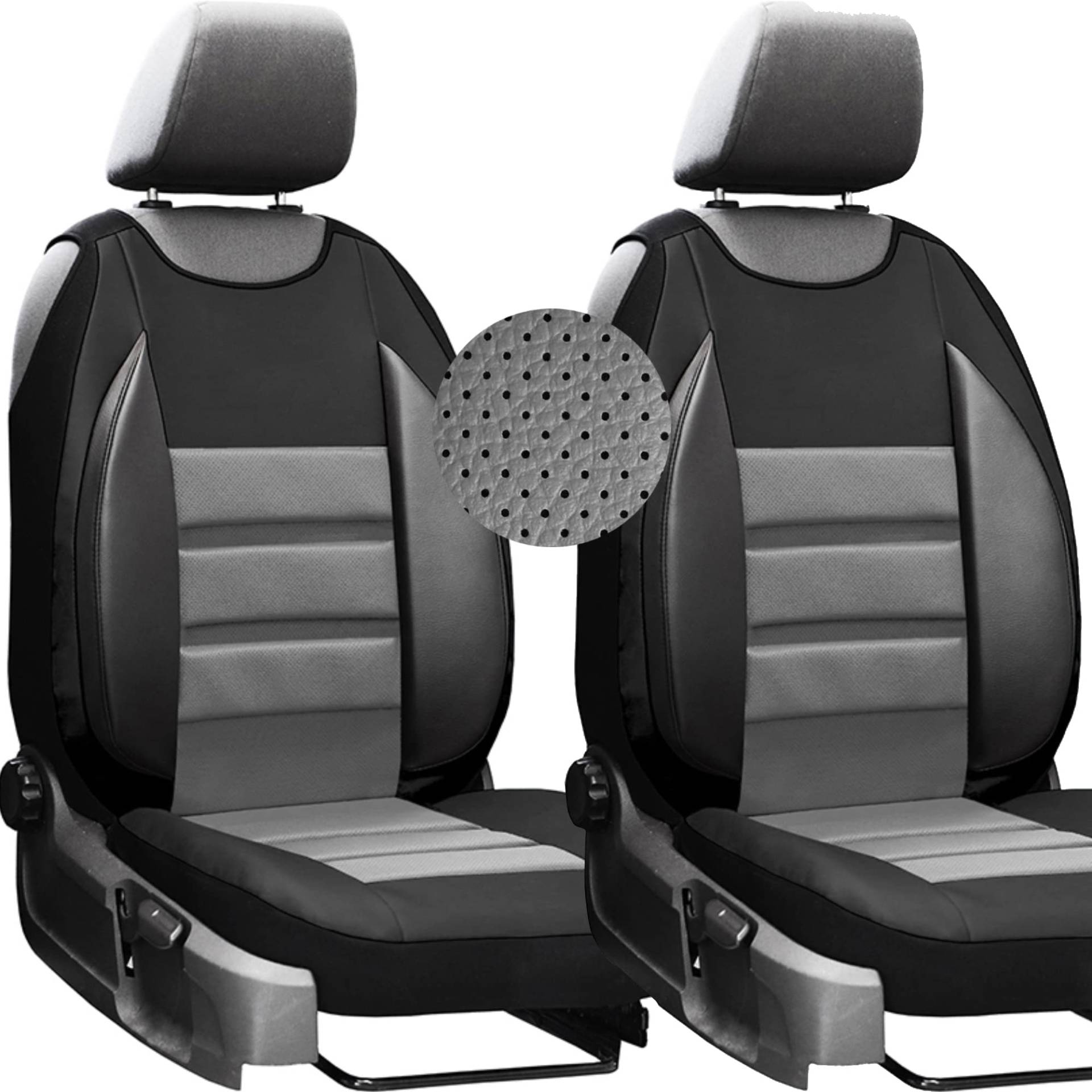 moto-MOLTICO Autositzbezüge – Autositzschoner Universalgröße - Sitzauflage Auto - Ökologisches Leder - Sitzbezug Auto Vordersitze - Matte für Sitze im Auto - Schonbezug Autositz Vorne - Grau moto-MOLTICO Autositzbezüge – Autositzschoner Universalgröße - Sitzauflage Auto - Ökologisches Leder - Sitzbezug Auto Vordersitze - Matte für Sitze im Auto - Schonbezug Autositz Vorne - Grau von moto-MOLTICO