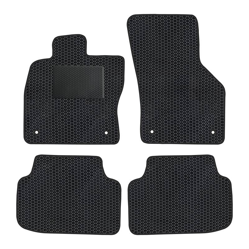 moto-MOLTICO Eva Fußmatten Auto - Automatten passend für Skoda Octavia III, IV ab 2013 (mit Verstärkung), rutschfeste und Wasserfeste Autoteppiche von moto-MOLTICO