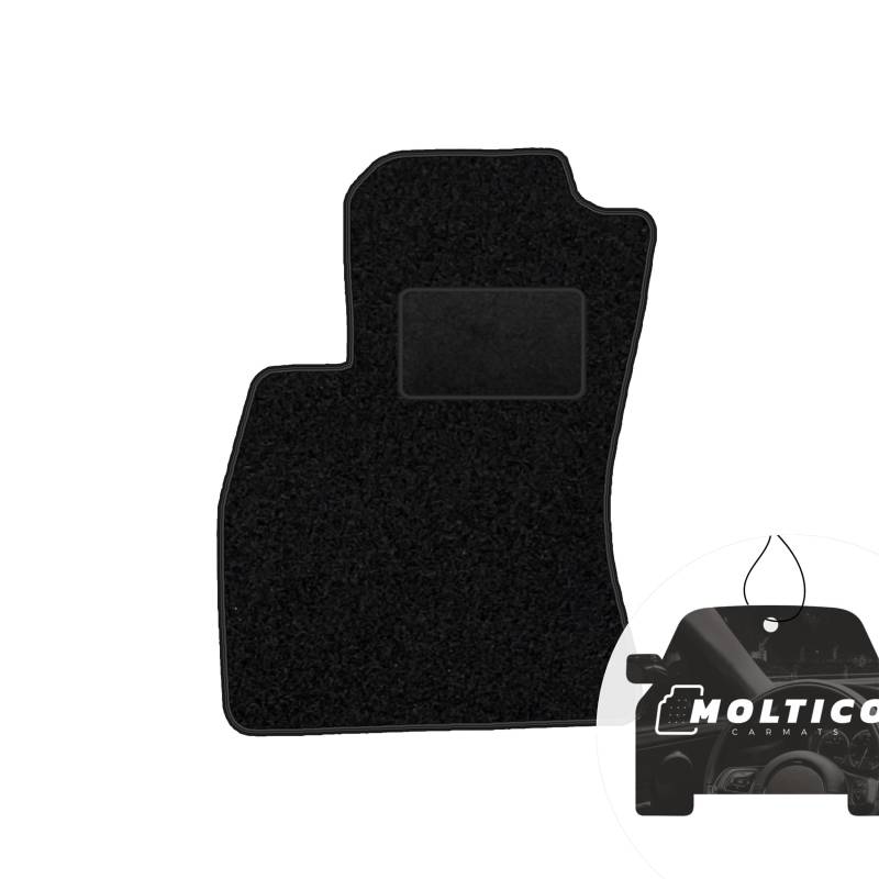 moto-MOLTICO Fahrer Fußmatte Auto Velours Fahrerseite Autoteppiche Schwarz Fahrermatte 1-teilig passend für FIAT Punto Evo 2009-2012 von moto-MOLTICO