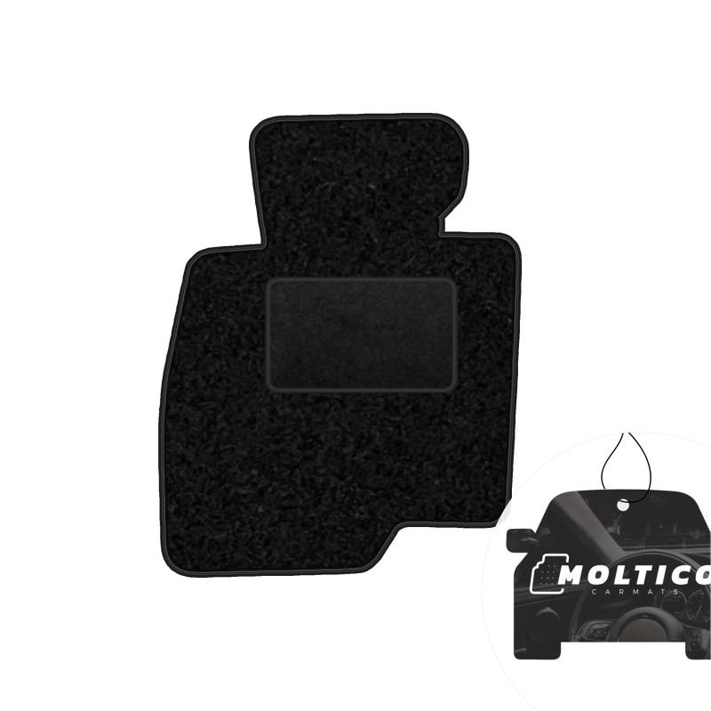 moto-MOLTICO Fahrer Fußmatte Auto Velours Fahrerseite Autoteppiche Schwarz Fahrermatte 1-teilig passend für Mazda 3 III 2013-2018 von moto-MOLTICO