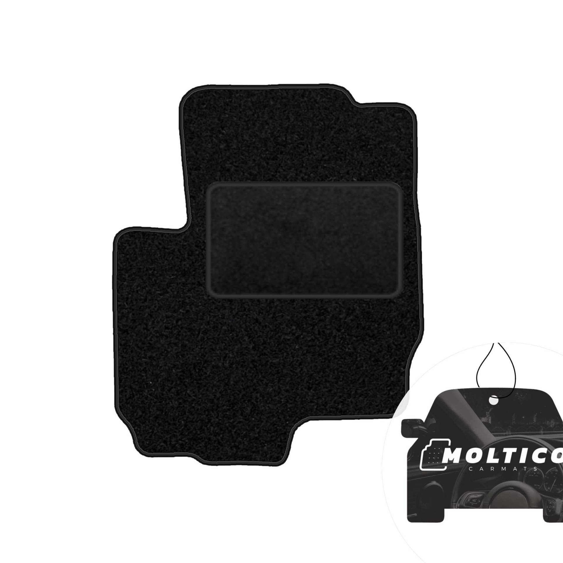 moto-MOLTICO Fahrer Fußmatte Auto Velours Fahrerseite Autoteppiche Schwarz Fahrermatte 1-teilig passend für Mitsubishi Colt 2005-2012 von moto-MOLTICO