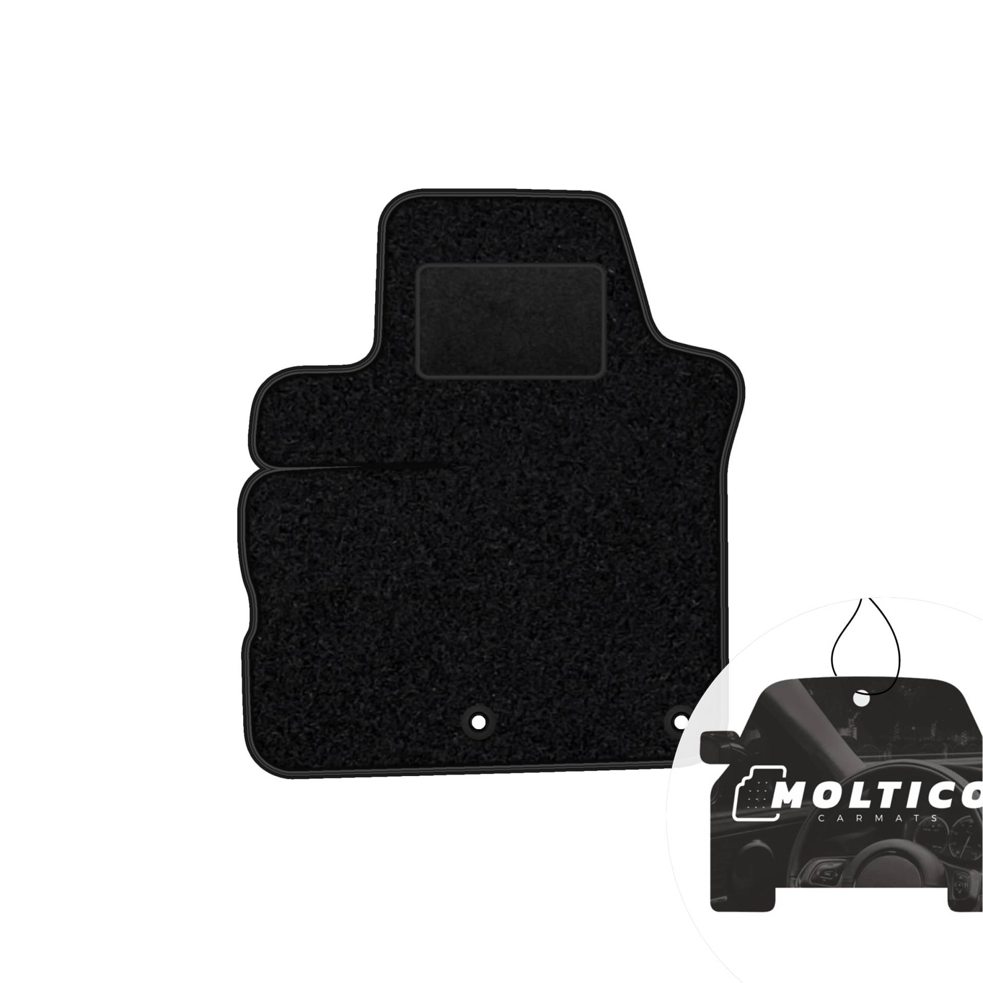 moto-MOLTICO Fahrer Fußmatte Auto Velours Fahrerseite Autoteppiche Schwarz Fahrermatte 1-teilig passend für Renault Modus 2005-2012 von moto-MOLTICO