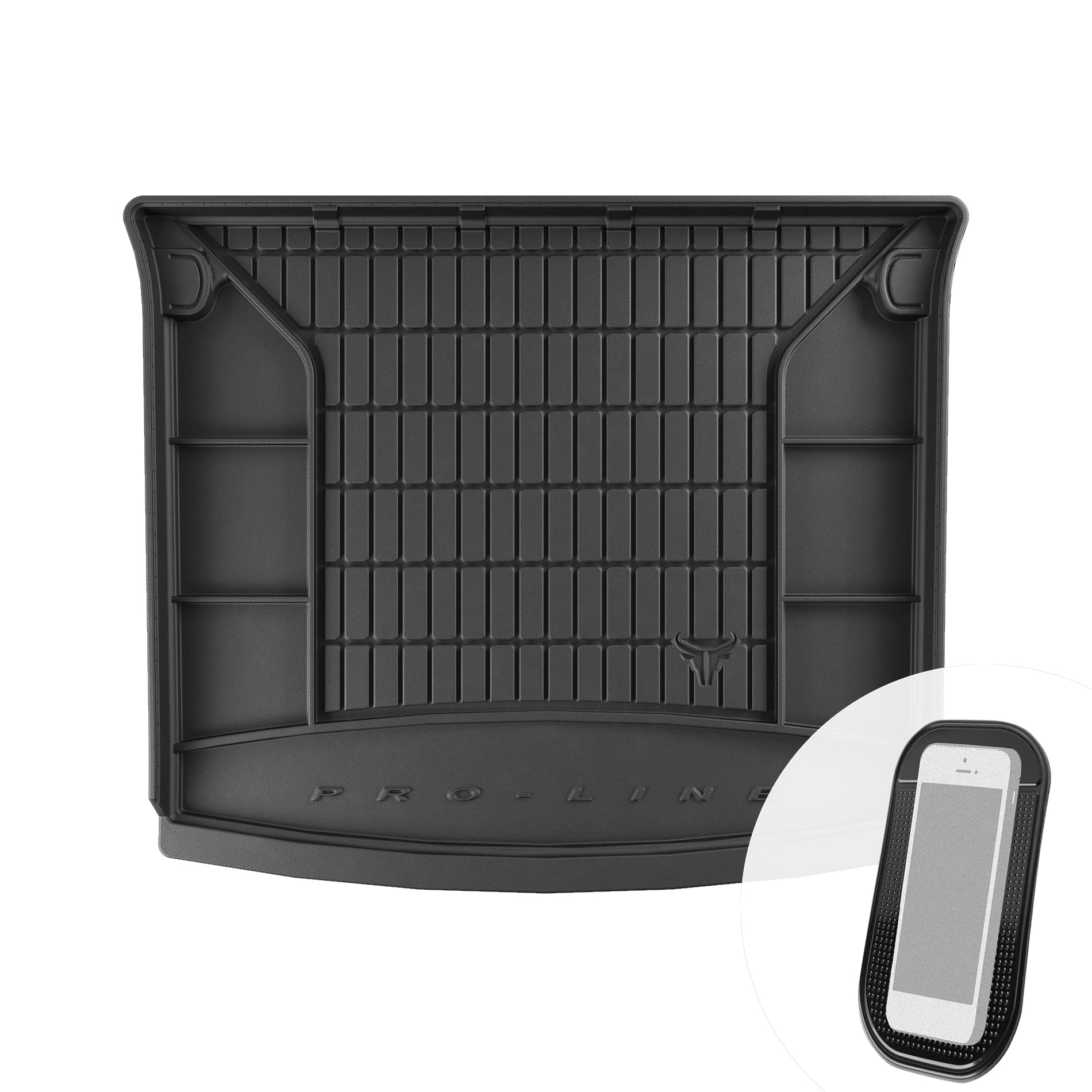 Gummi Kofferraumwanne mit Organizer-Funktion passend für VW Caddy IV 2K Life ab 2015 von moto-MOLTICO