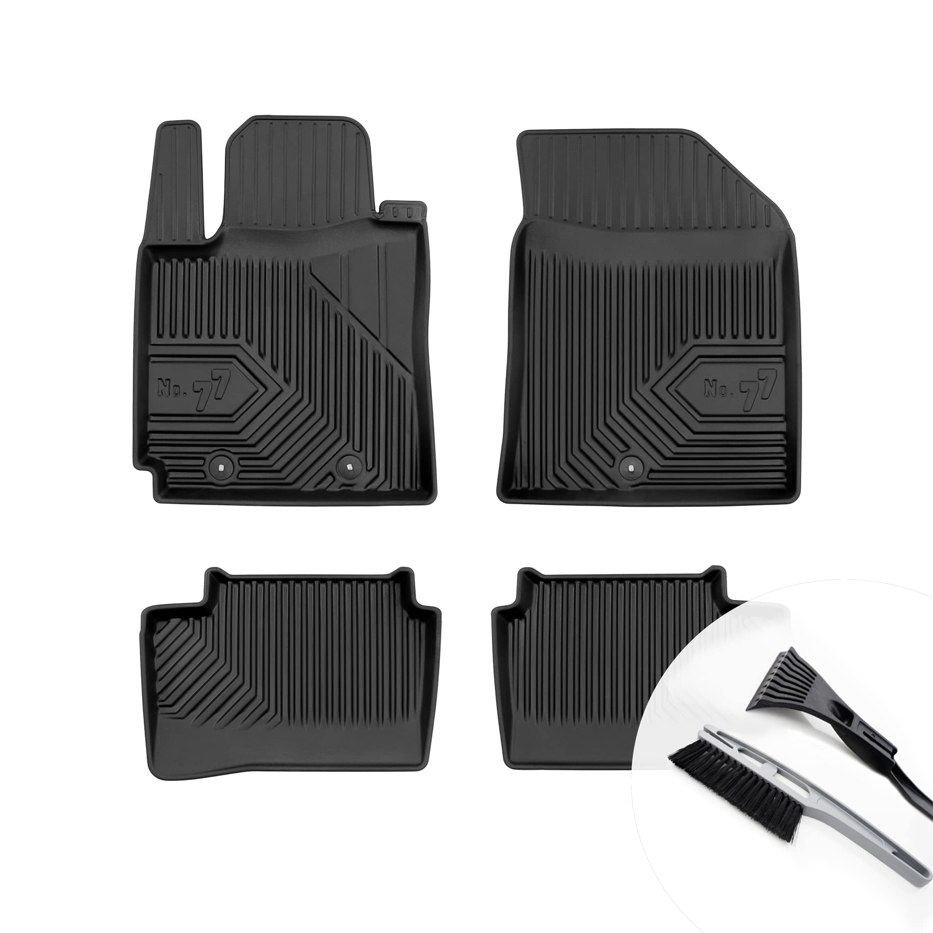 moto-MOLTICO Gummimatten Auto, 4-teiliges Set, Allwetter Gummi Fußmatten mit Rand, Antirutsch & Wasserfest Autoteppiche - passend für Hyundai i10 II 2013-2019 moto-MOLTICO Gummimatten Auto, 4-teiliges Set, Allwetter Gummi Fußmatten mit Rand, Antirutsch & Wasserfest Autoteppiche - passend für Hyundai i10 II 2013-2019 von moto-MOLTICO