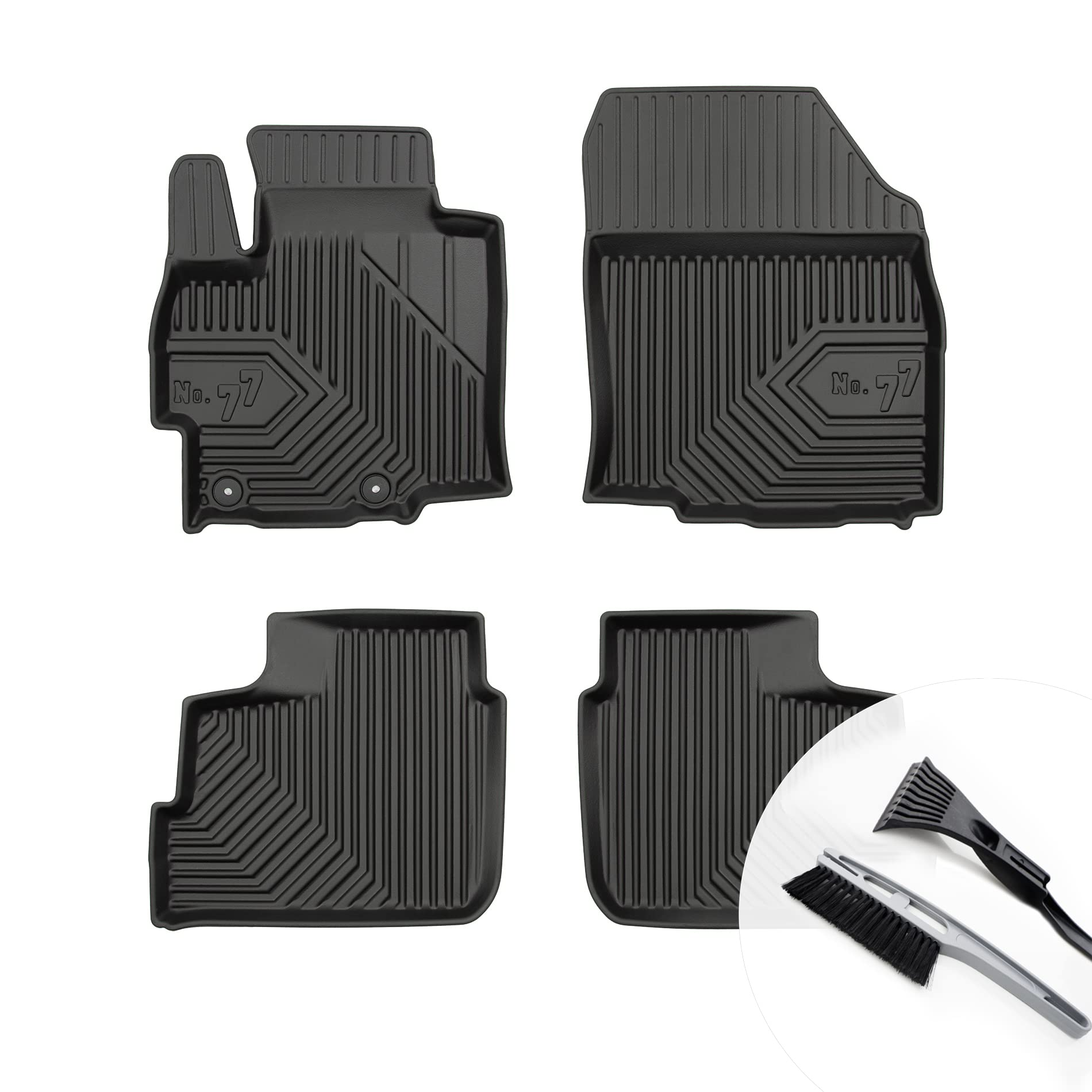 moto-MOLTICO Gummimatten Auto, 4-teiliges Set, Allwetter Gummi Fußmatten mit Rand, Antirutsch & Wasserfest Autoteppiche - passend für Mitsubishi Space Star ab 2013 moto-MOLTICO Gummimatten Auto, 4-teiliges Set, Allwetter Gummi Fußmatten mit Rand, Antirutsch & Wasserfest Autoteppiche - passend für Mitsubishi Space Star ab 2013 von moto-MOLTICO