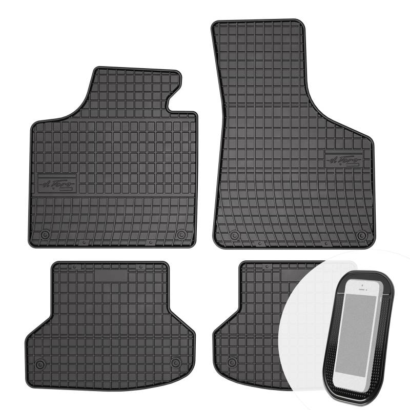 moto-MOLTICO Gummimatten Auto, 4-teiliges Set, Allwetter Gummi Fußmatten, Antirutsch & Wasserfest Autoteppiche - passend für Audi A3 S3 2003-2008 von moto-MOLTICO