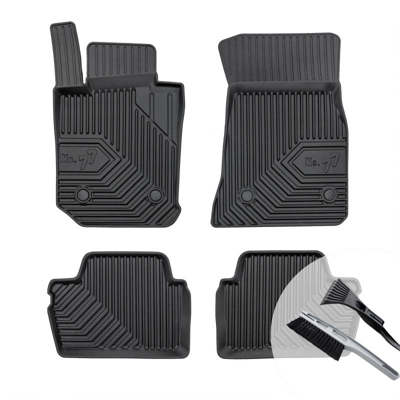 moto-MOLTICO Gummimatten Auto, 4-teiliges Set, Allwetter Gummi Fußmatten mit Rand, Antirutsch & Wasserfest Autoteppiche - passend für BMW Seria 2 Coupe G42 ab 2021 Coupe von moto-MOLTICO