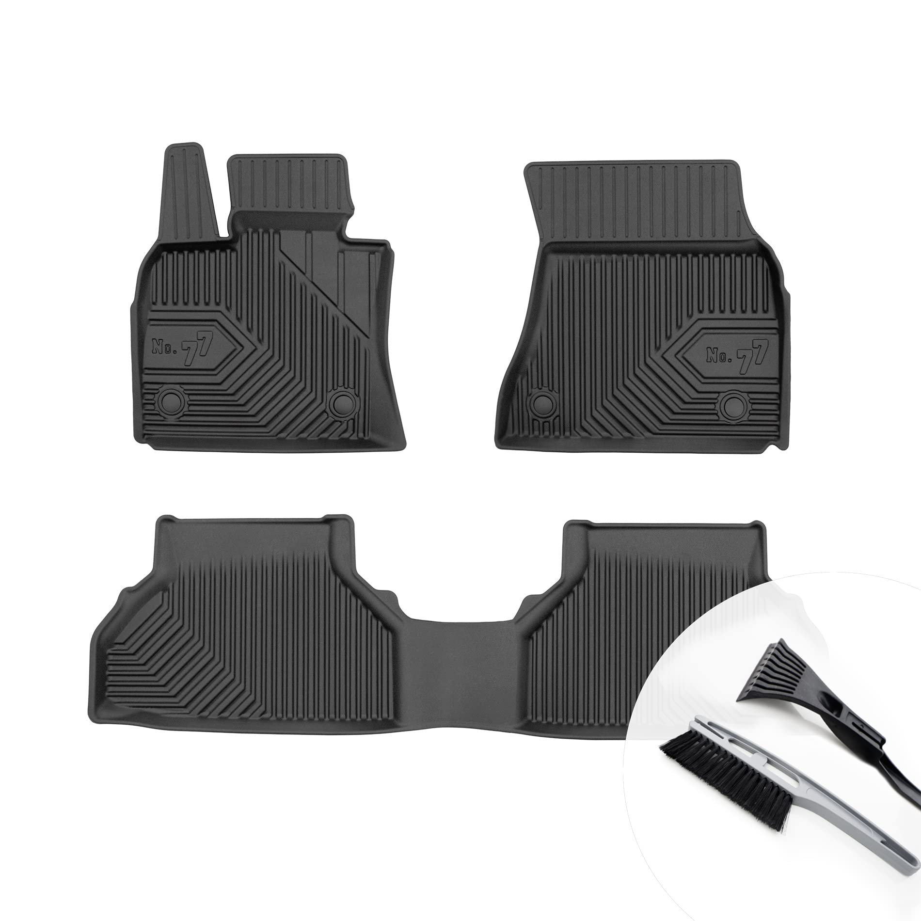 moto-MOLTICO Gummimatten Auto, 4-teiliges Set, Allwetter Gummi Fußmatten mit Rand, Antirutsch & Wasserfest Autoteppiche - passend für BMW X6 E71 2007-2014 von moto-MOLTICO