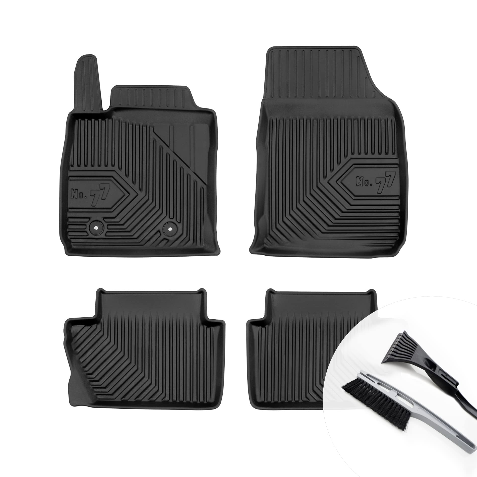 moto-MOLTICO Gummimatten Auto, 4-teiliges Set, Allwetter Gummi Fußmatten mit Rand, Antirutsch & Wasserfest Autoteppiche - passend für Ford EcoSport II FL ab 2017 moto-MOLTICO Gummimatten Auto, 4-teiliges Set, Allwetter Gummi Fußmatten mit Rand, Antirutsch & Wasserfest Autoteppiche - passend für Ford EcoSport II FL ab 2017 von moto-MOLTICO