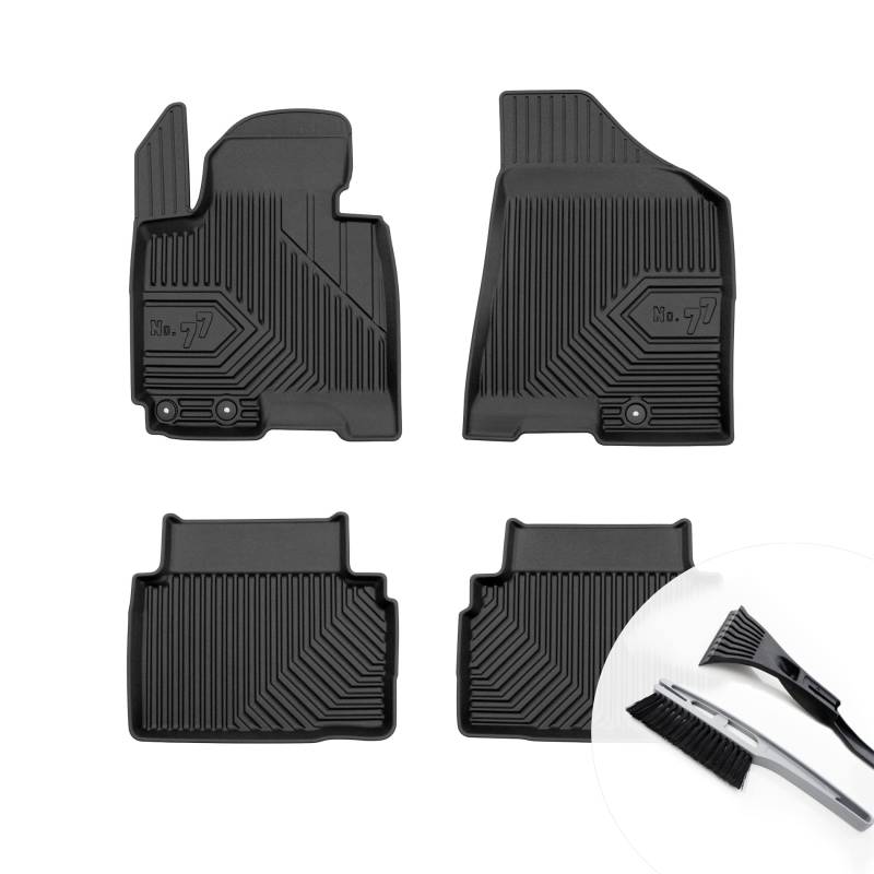 moto-MOLTICO Gummimatten Auto Fußmatten mit Rand Gummi Automatten 4-teilig Set - passend für Kia Sportage III 2010-2015 von moto-MOLTICO