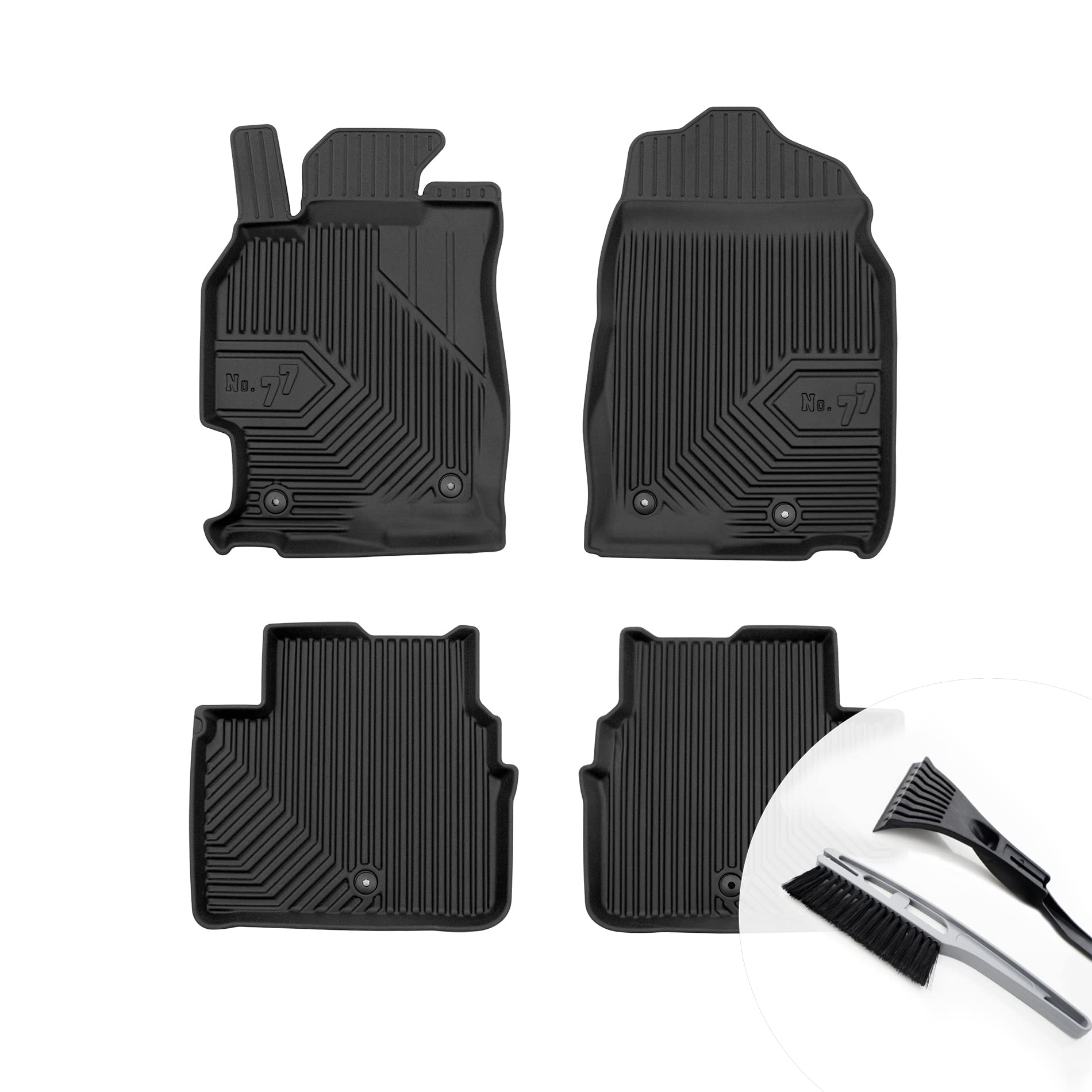 moto-MOLTICO Gummimatten Auto, 4-teiliges Set, Allwetter Gummi Fußmatten mit Rand, Antirutsch & Wasserfest Autoteppiche - passend für Mazda 6 II 2007-2012 moto-MOLTICO Gummimatten Auto, 4-teiliges Set, Allwetter Gummi Fußmatten mit Rand, Antirutsch & Wasserfest Autoteppiche - passend für Mazda 6 II 2007-2012 von moto-MOLTICO
