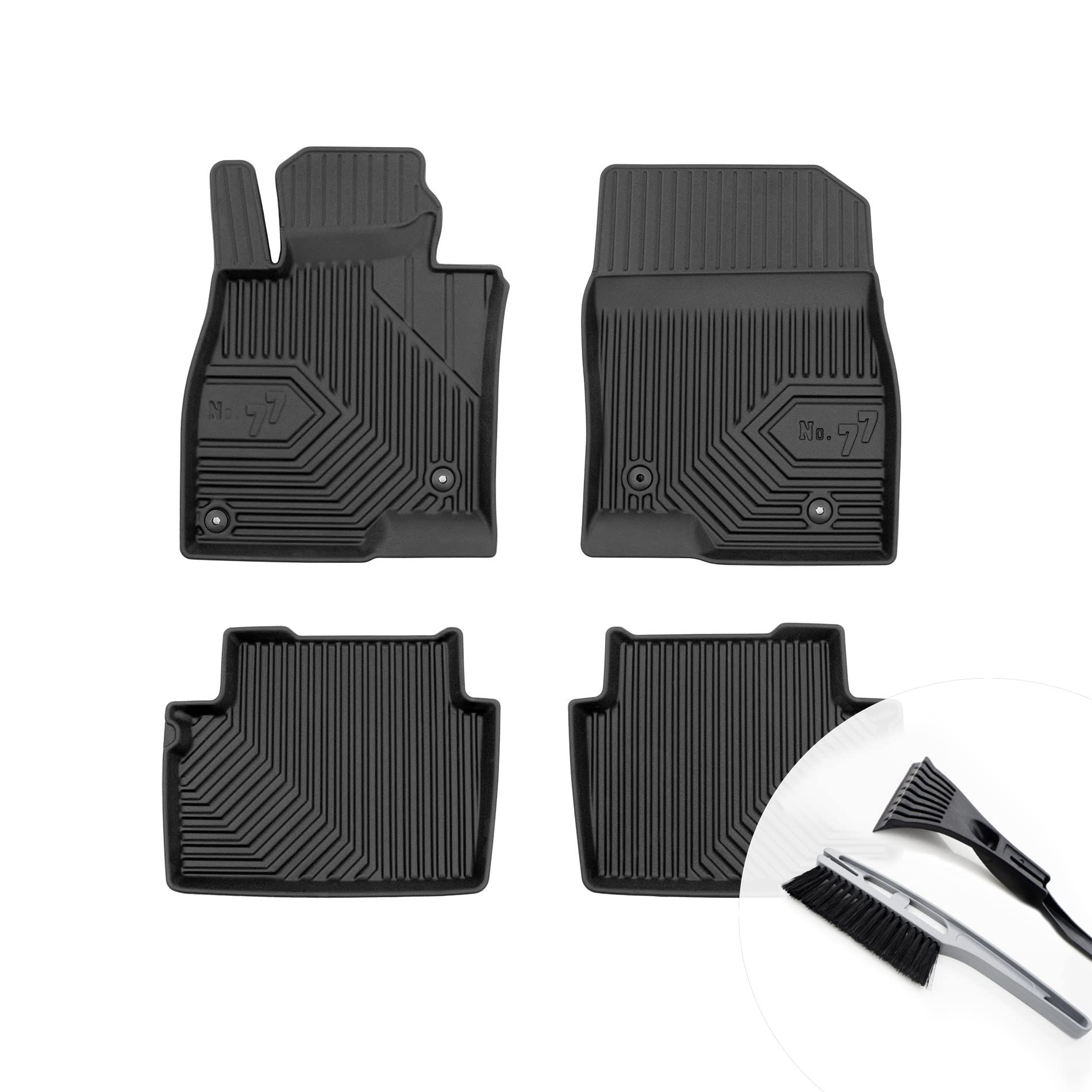 moto-MOLTICO Gummimatten Auto, 4-teiliges Set, Allwetter Gummi Fußmatten mit Rand, Antirutsch & Wasserfest Autoteppiche - passend für Mazda 6 III Kombi 2012-2018 moto-MOLTICO Gummimatten Auto, 4-teiliges Set, Allwetter Gummi Fußmatten mit Rand, Antirutsch & Wasserfest Autoteppiche - passend für Mazda 6 III Kombi 2012-2018 von moto-MOLTICO