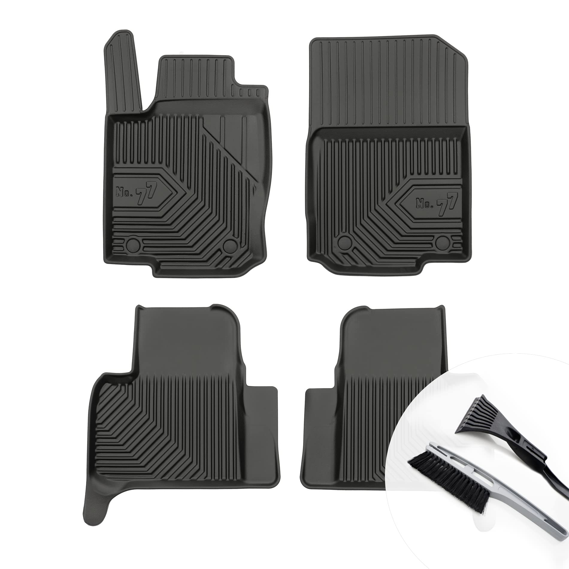 moto-MOLTICO Gummimatten Auto, 4-teiliges Set, Allwetter Gummi Fußmatten mit Rand, Antirutsch & Wasserfest Autoteppiche - passend für Mercedes-Benz ML W166 2011-2015 von moto-MOLTICO