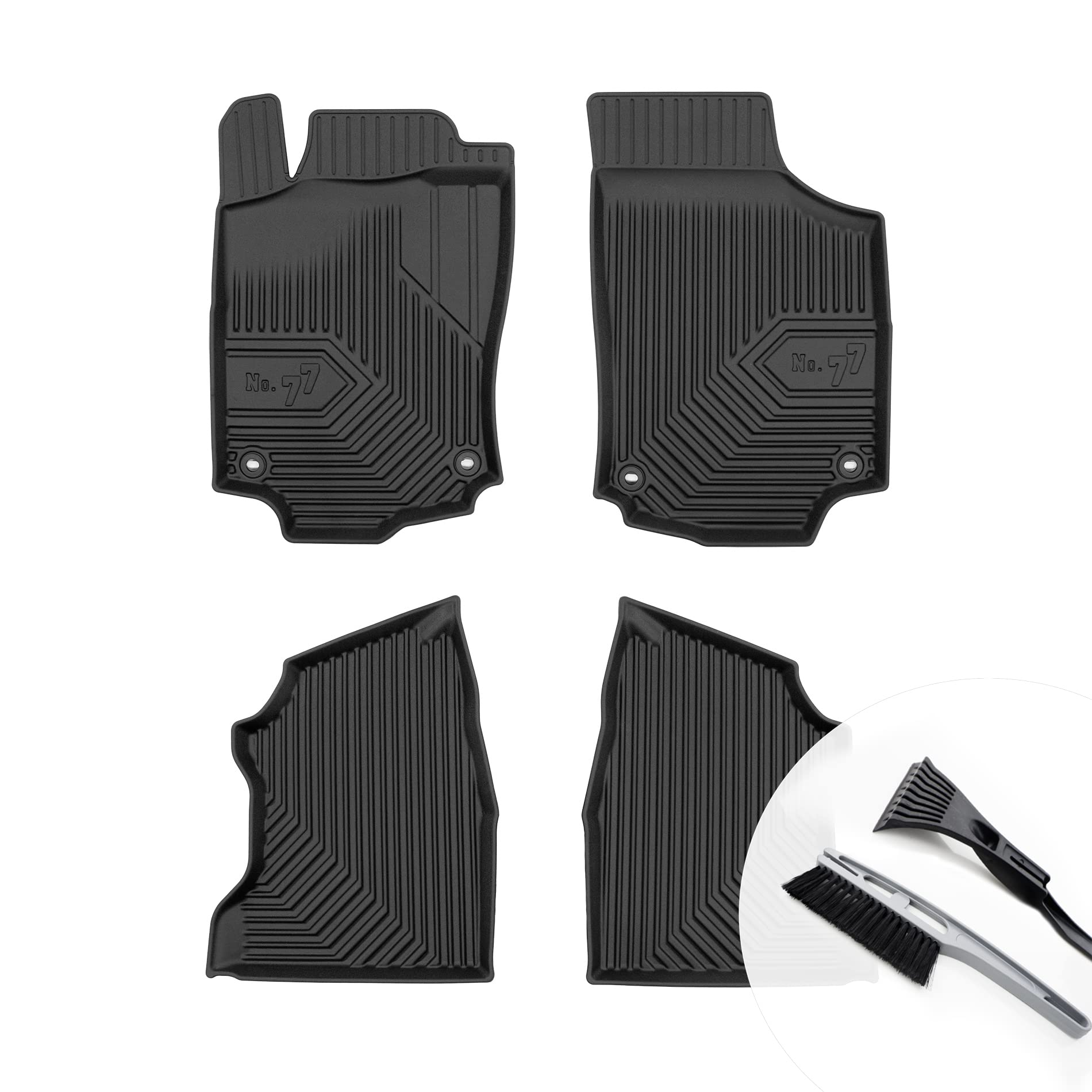 moto-MOLTICO Gummimatten Auto, 4-teiliges Set, Allwetter Gummi Fußmatten mit Rand, Antirutsch & Wasserfest Autoteppiche - passend für Opel Combo C Van 2001-2011 moto-MOLTICO Gummimatten Auto, 4-teiliges Set, Allwetter Gummi Fußmatten mit Rand, Antirutsch & Wasserfest Autoteppiche - passend für Opel Combo C Van 2001-2011 von moto-MOLTICO