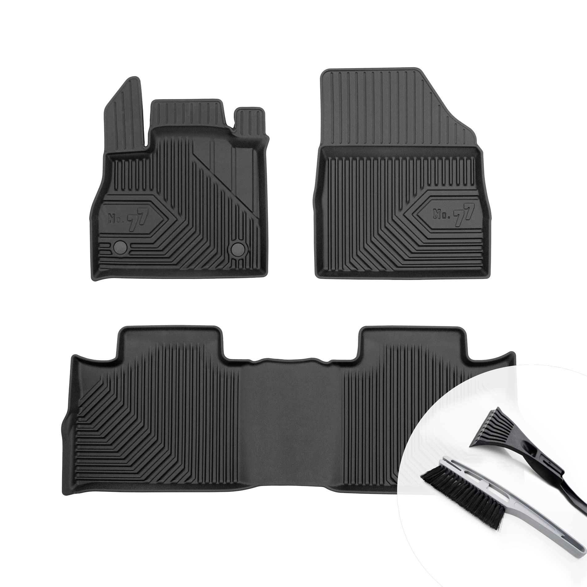 moto-MOLTICO Gummimatten Auto, 4-teiliges Set, Allwetter Gummi Fußmatten mit Rand, Antirutsch & Wasserfest Autoteppiche - passend für Renault Espace V ab 2014 von moto-MOLTICO